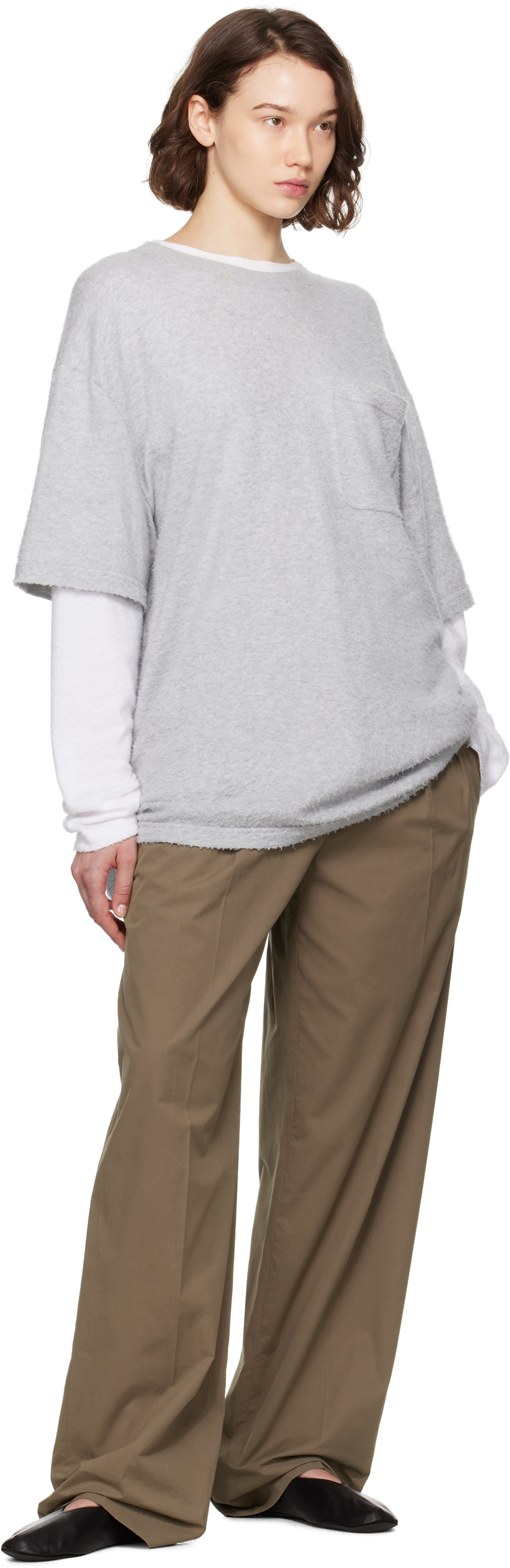 The Row: Taupe Alfidis Trousers | SSENSE Puerto Rico