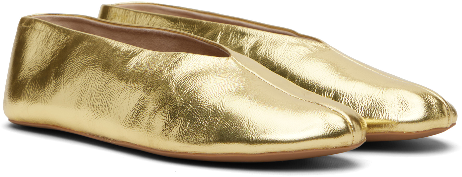 The Row - Ballerines Stella dorées