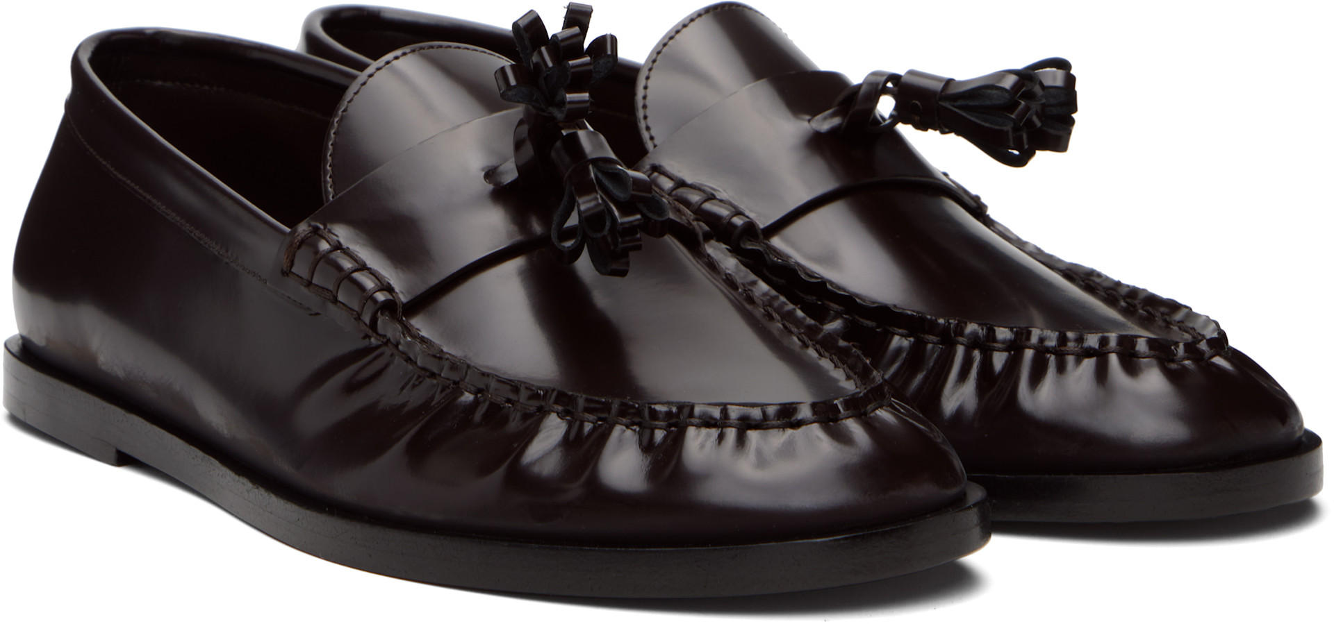 The Row: Brown Men's Loafers | SSENSE The Row: Brown Men's Loafers | SSENSE