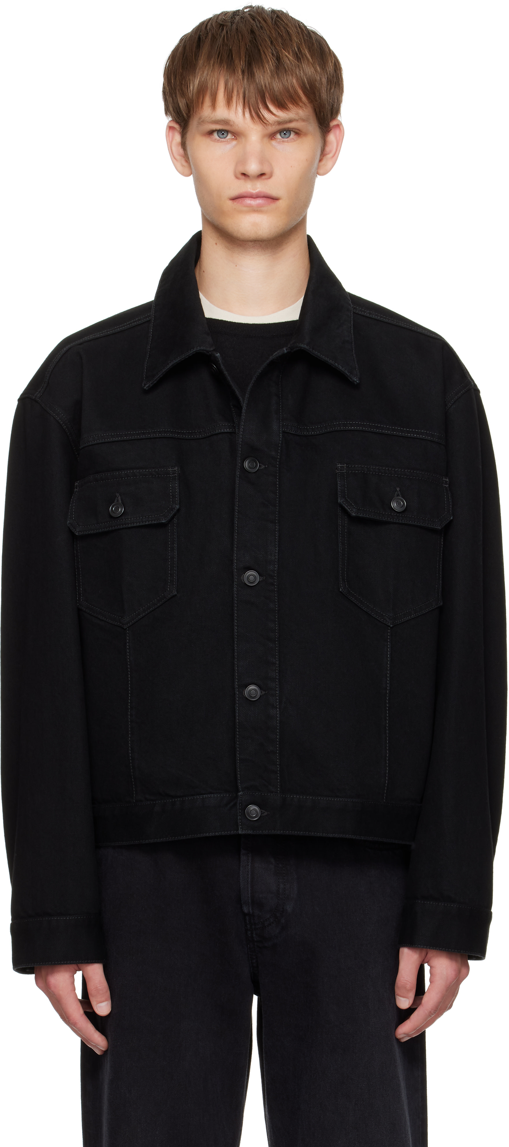 The Row: Black Orson Denim Jacket | SSENSE