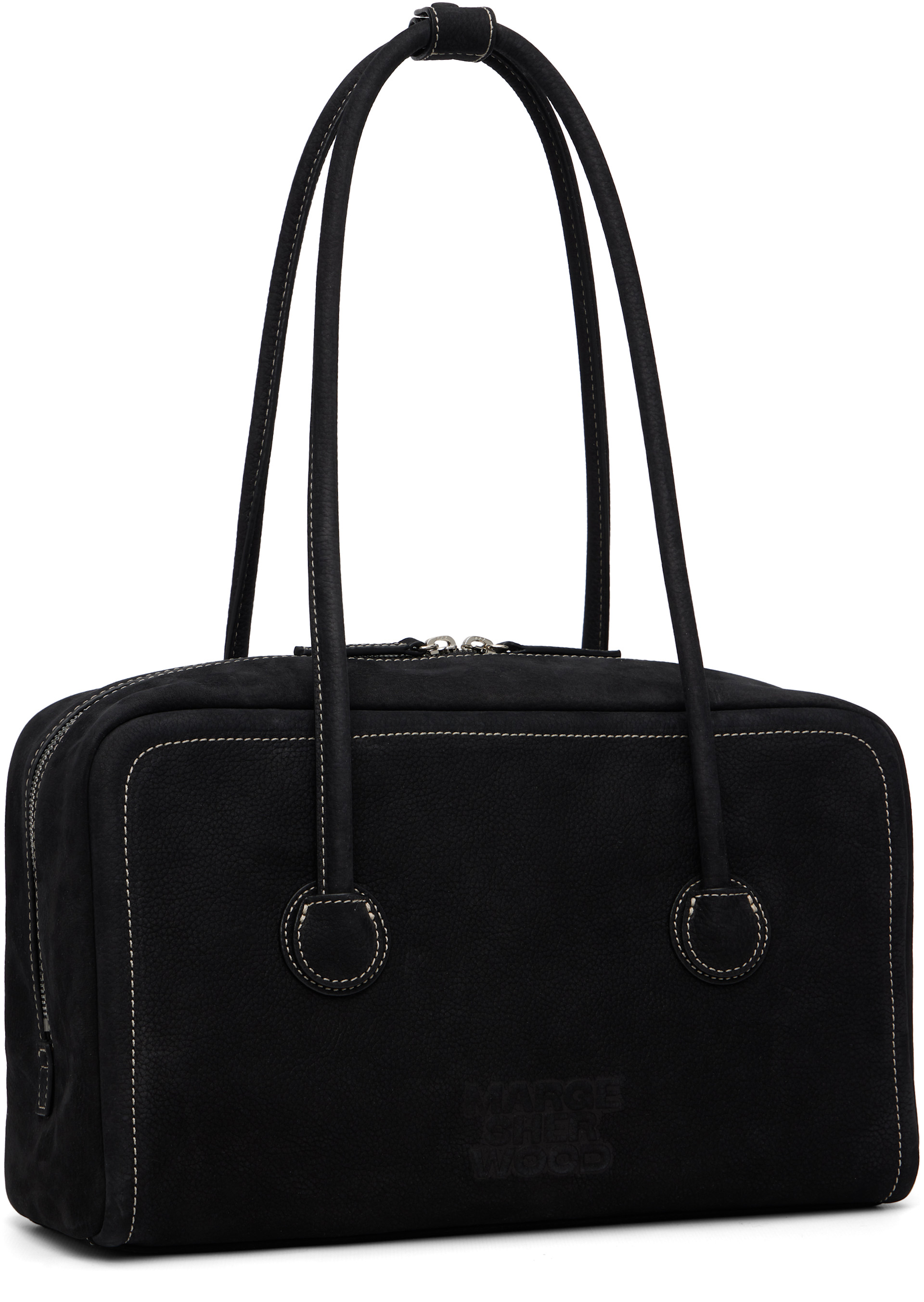 MARGESHERWOOD: Black Soft Boston Bag | SSENSE