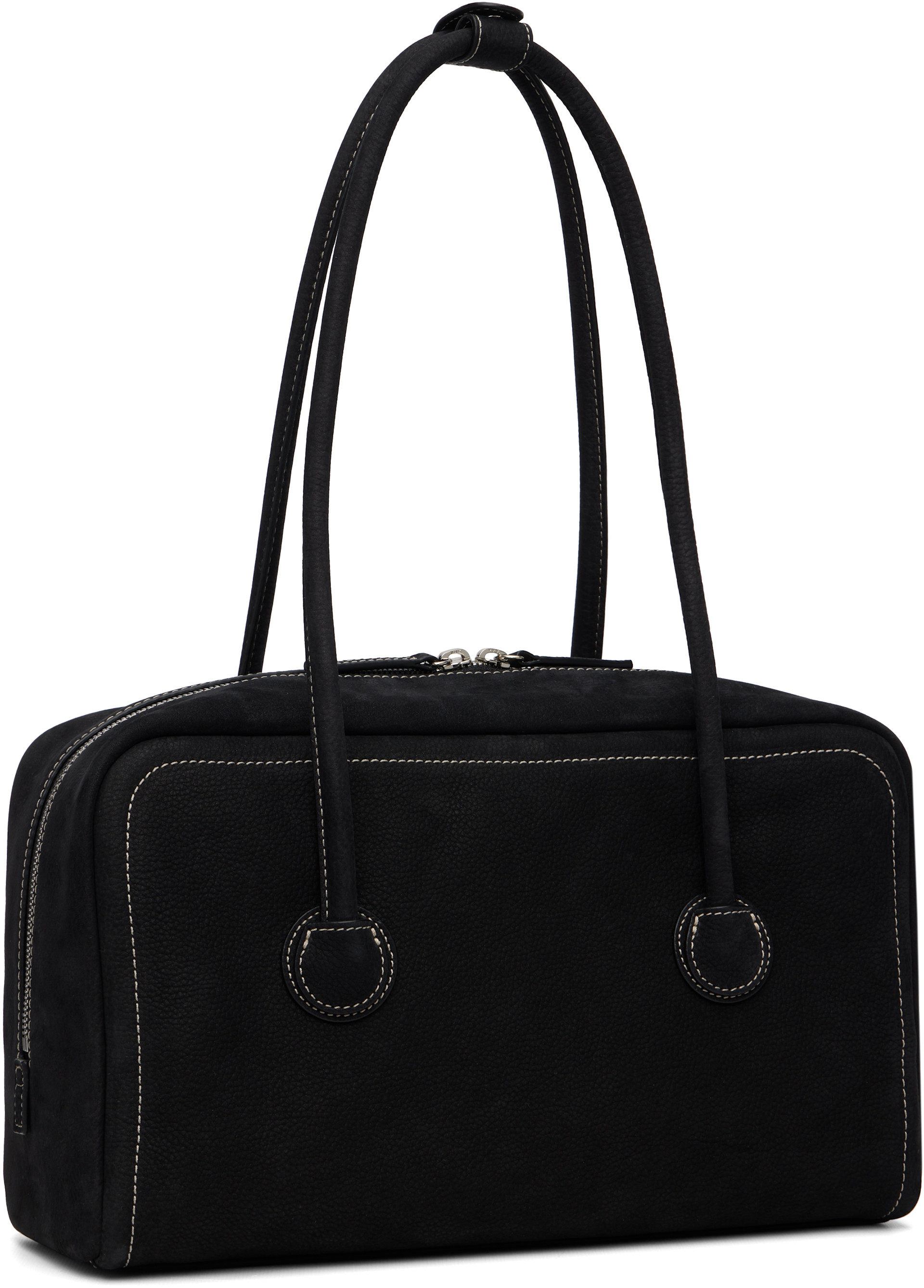 MARGESHERWOOD: Black Soft Boston Bag | SSENSE