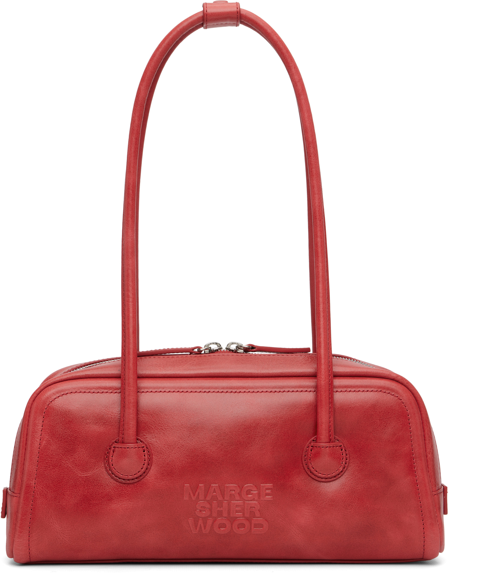 MARGESHERWOOD: Red Soft Boston EW Bag | SSENSE Denmark