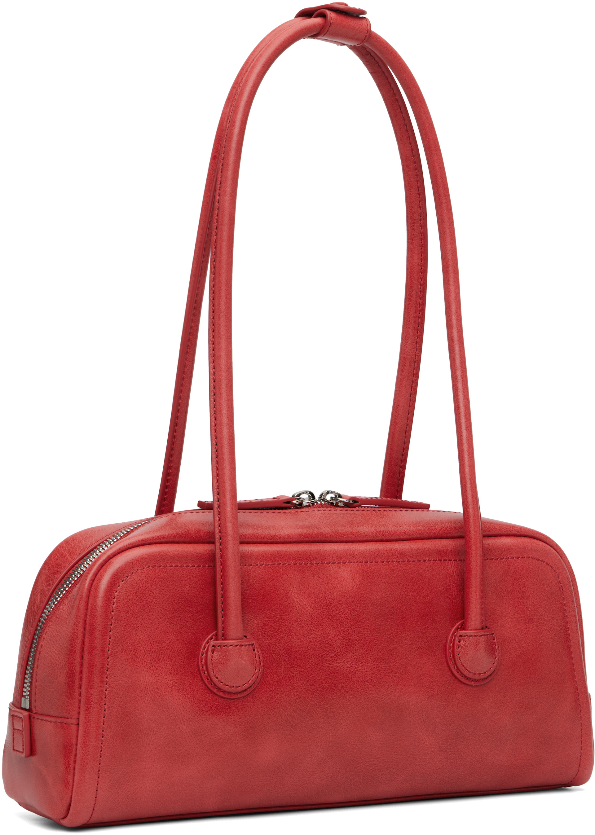 MARGESHERWOOD: Red Soft Boston EW Bag | SSENSE Denmark