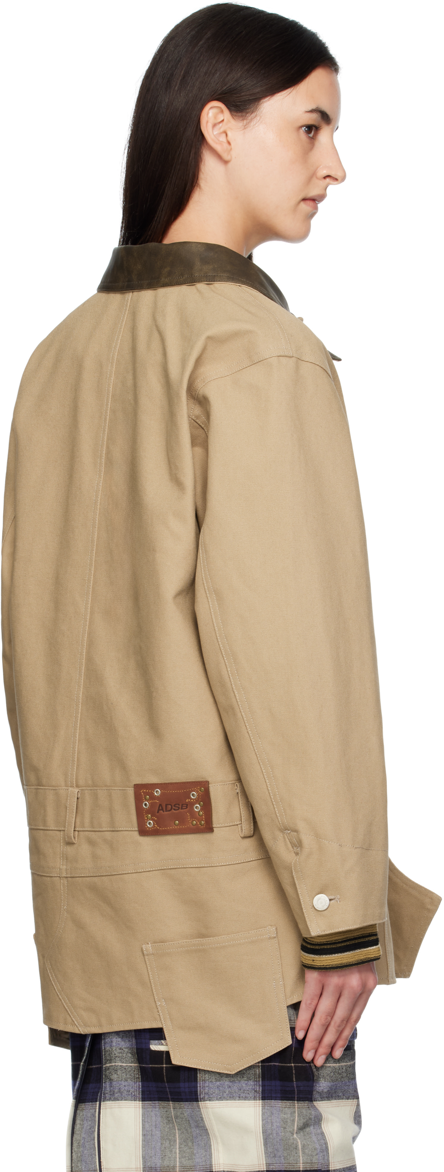 Andersson Bell: Beige Carpenter Shorts Inserted Coat | SSENSE
