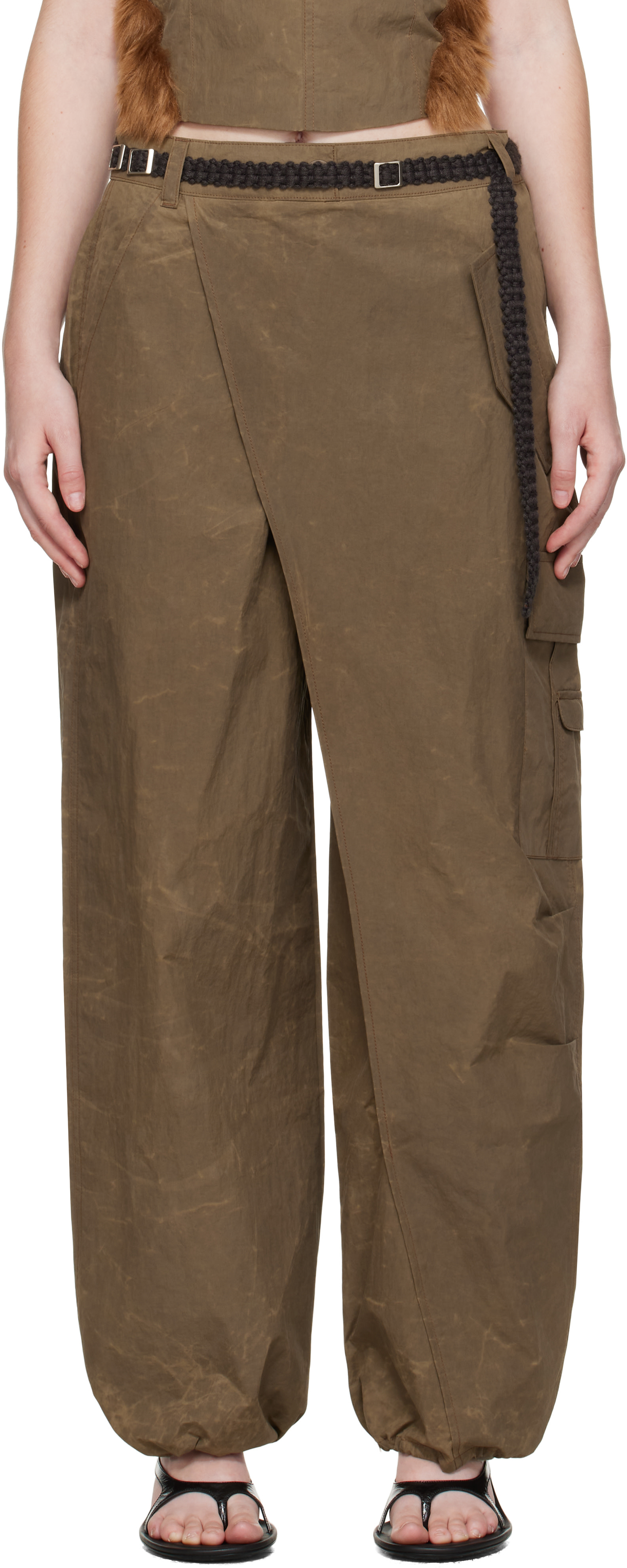 Andersson Bell - Brown Wrap Cargo Pants