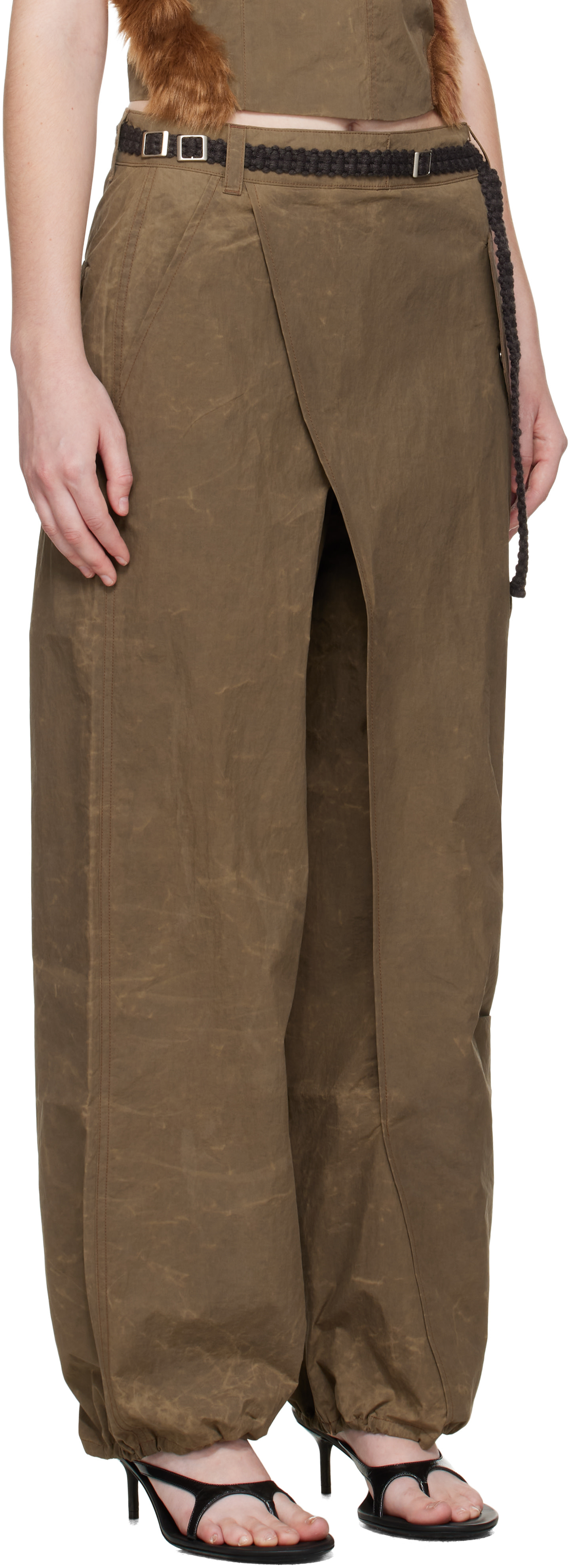 Andersson Bell - Brown Wrap Cargo Pants