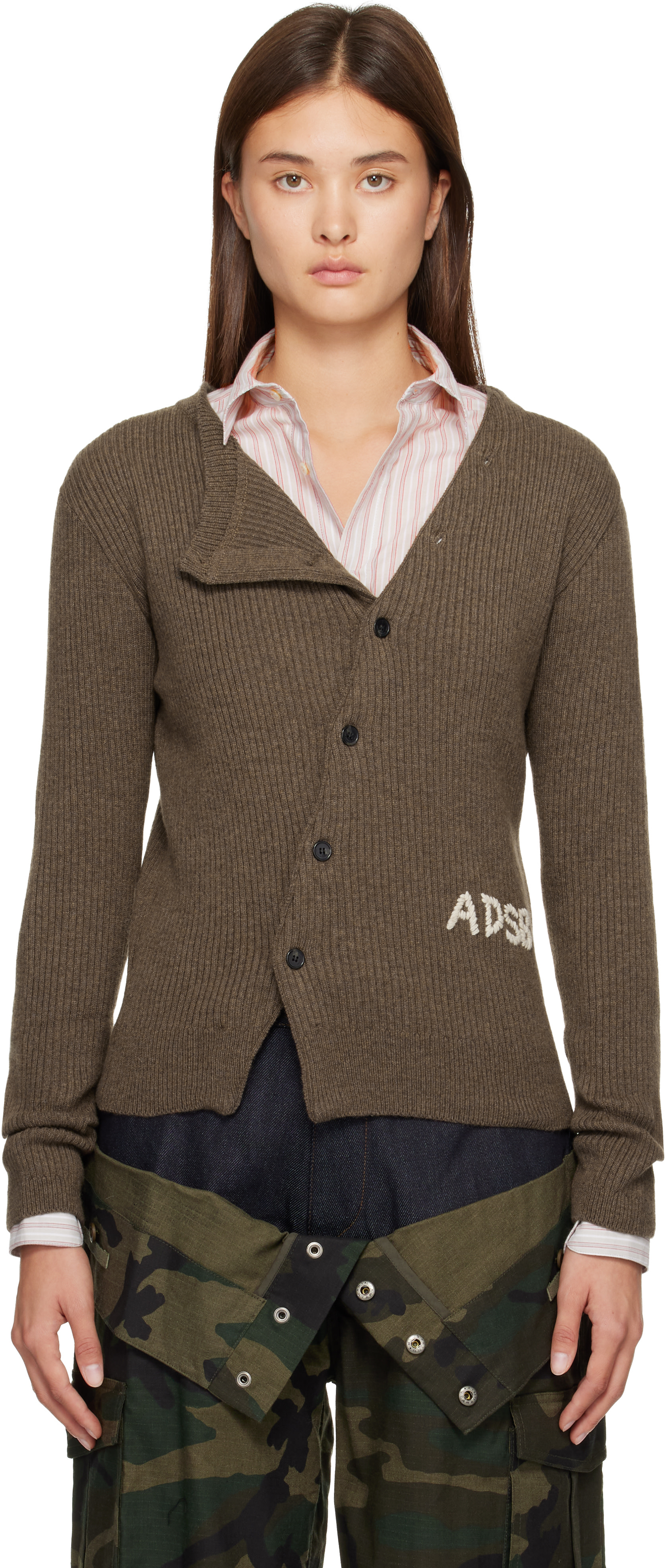 Andersson Bell - Cardigan brun logo brodé