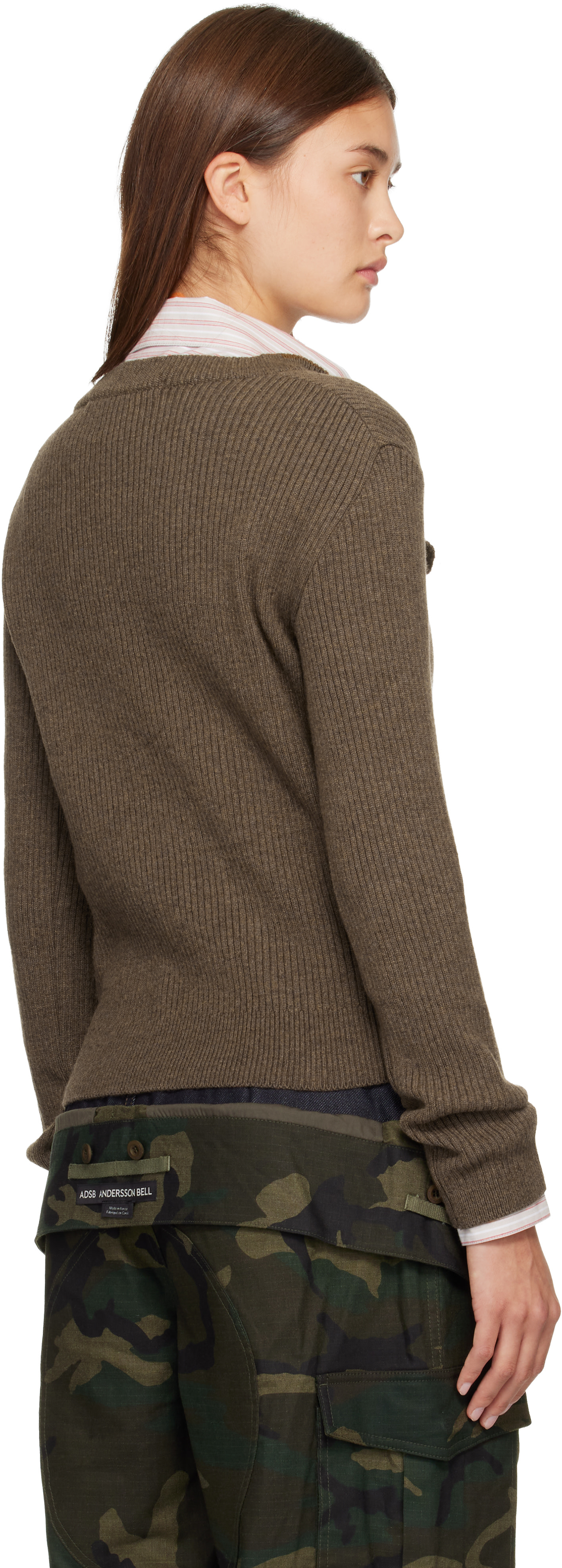 Andersson Bell - Cardigan brun logo brodé