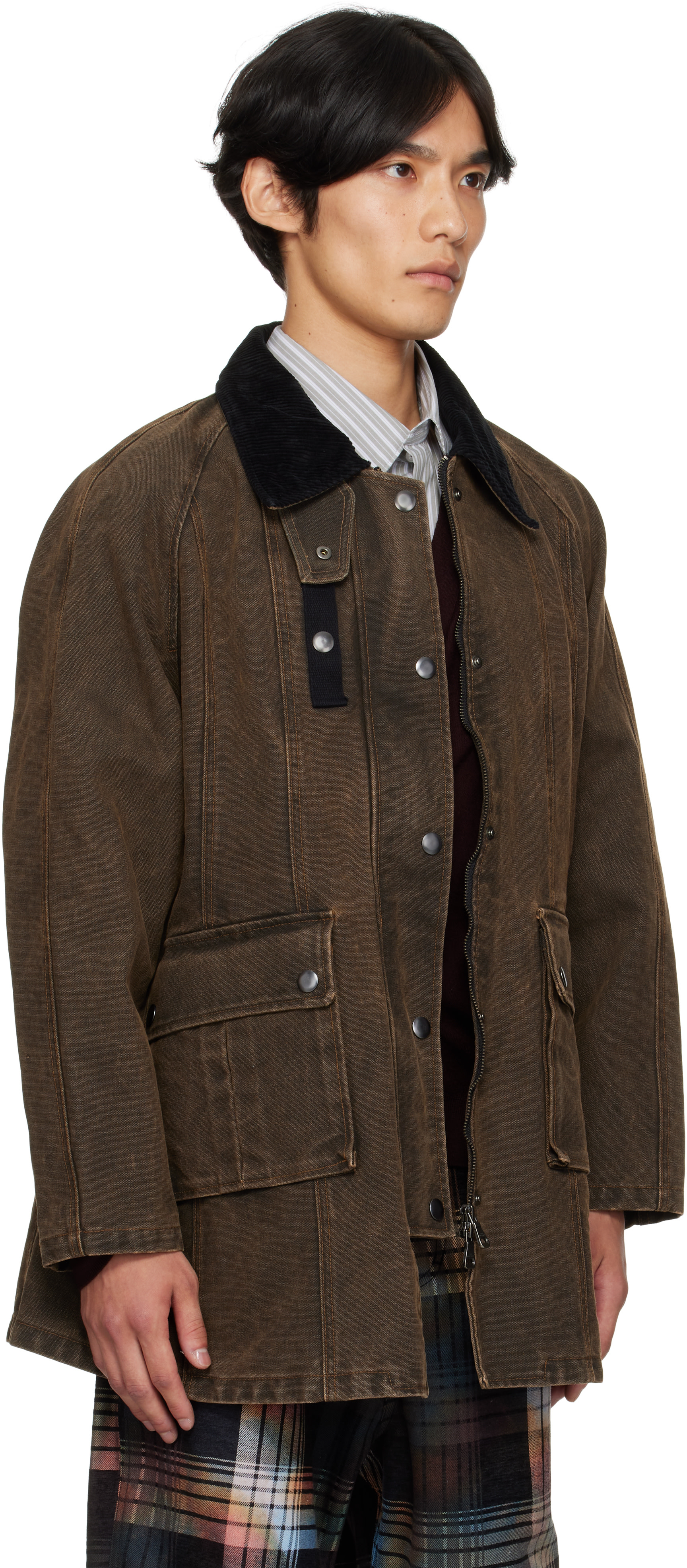 Andersson Bell: Brown Kerri Trapez Work Jacket | SSENSE Canada