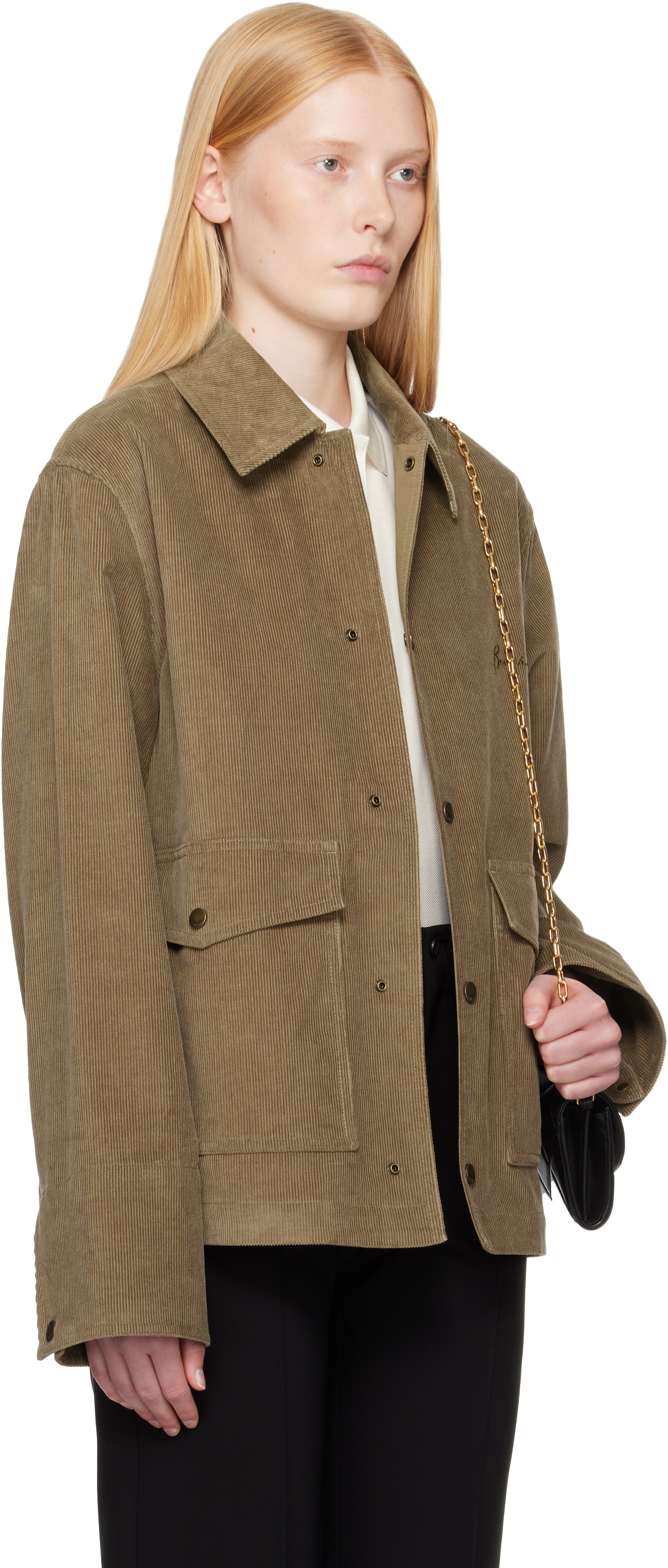 Burberry: トープ コーデュロイジャケット | SSENSE 日本