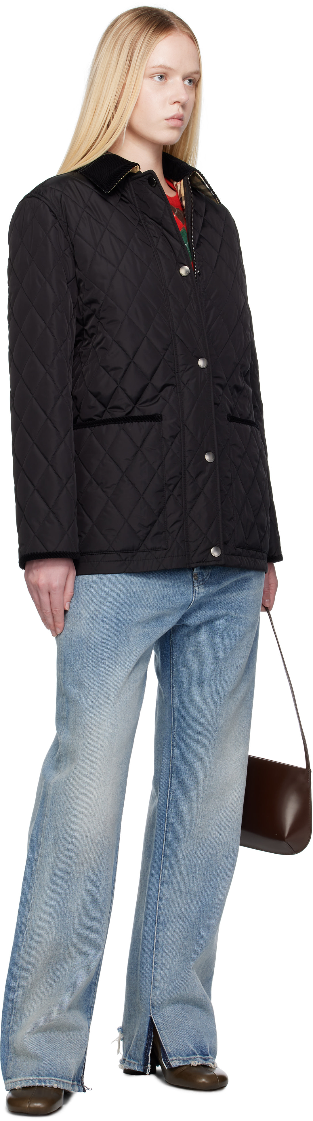 Burberry: Black Broadway Quilted Nylon Jacket | SSENSE