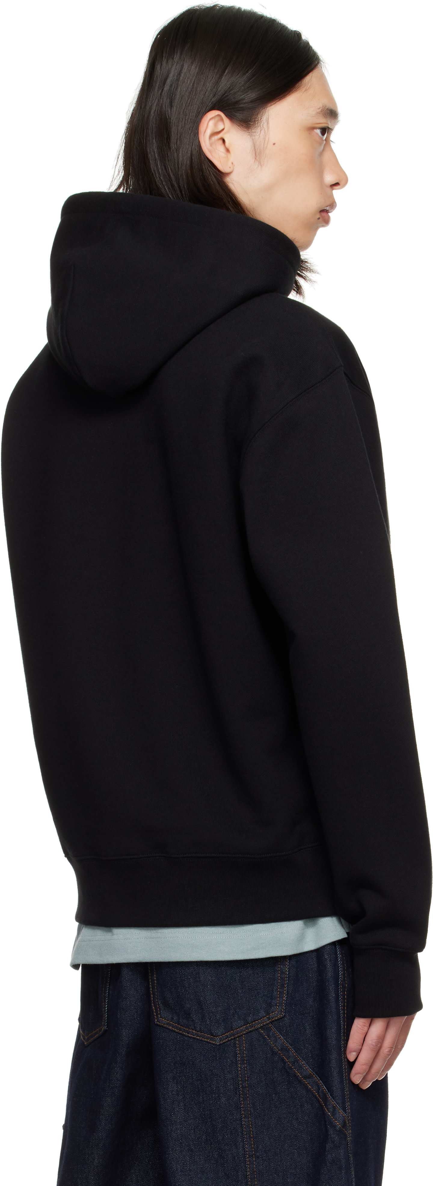 Burberry: Black EKD Hoodie | SSENSE
