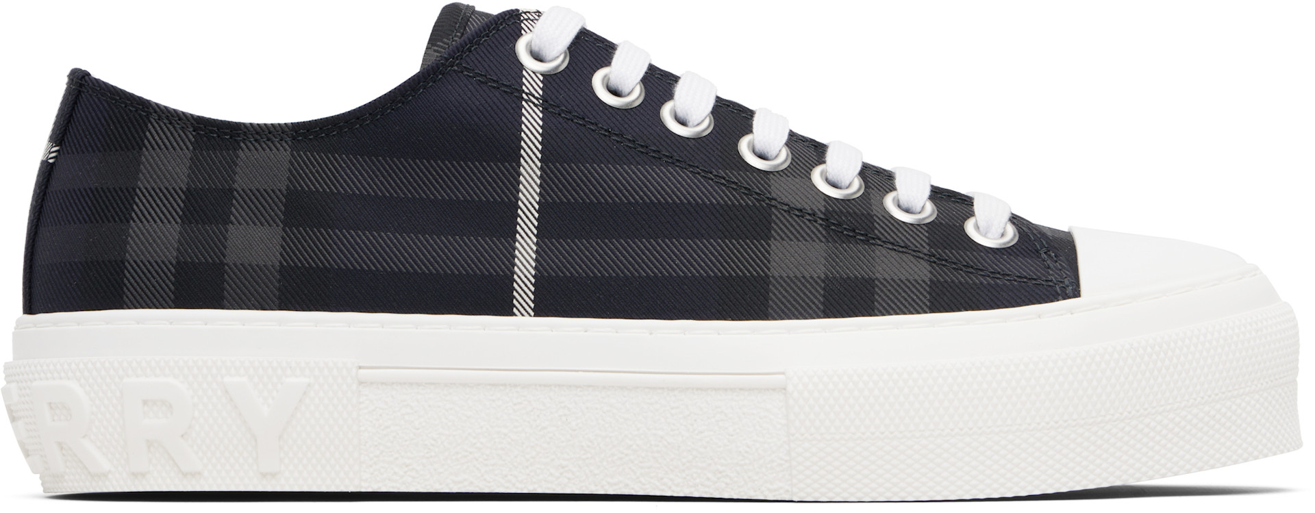 Burberry - Navy Check Sneakers
