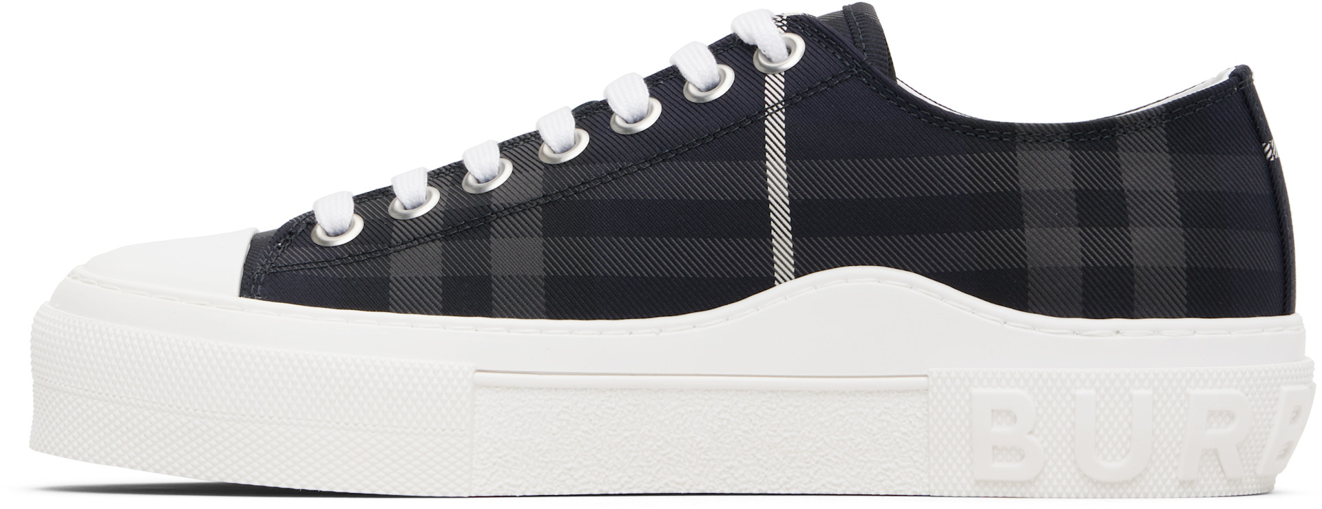 Burberry - Navy Check Sneakers