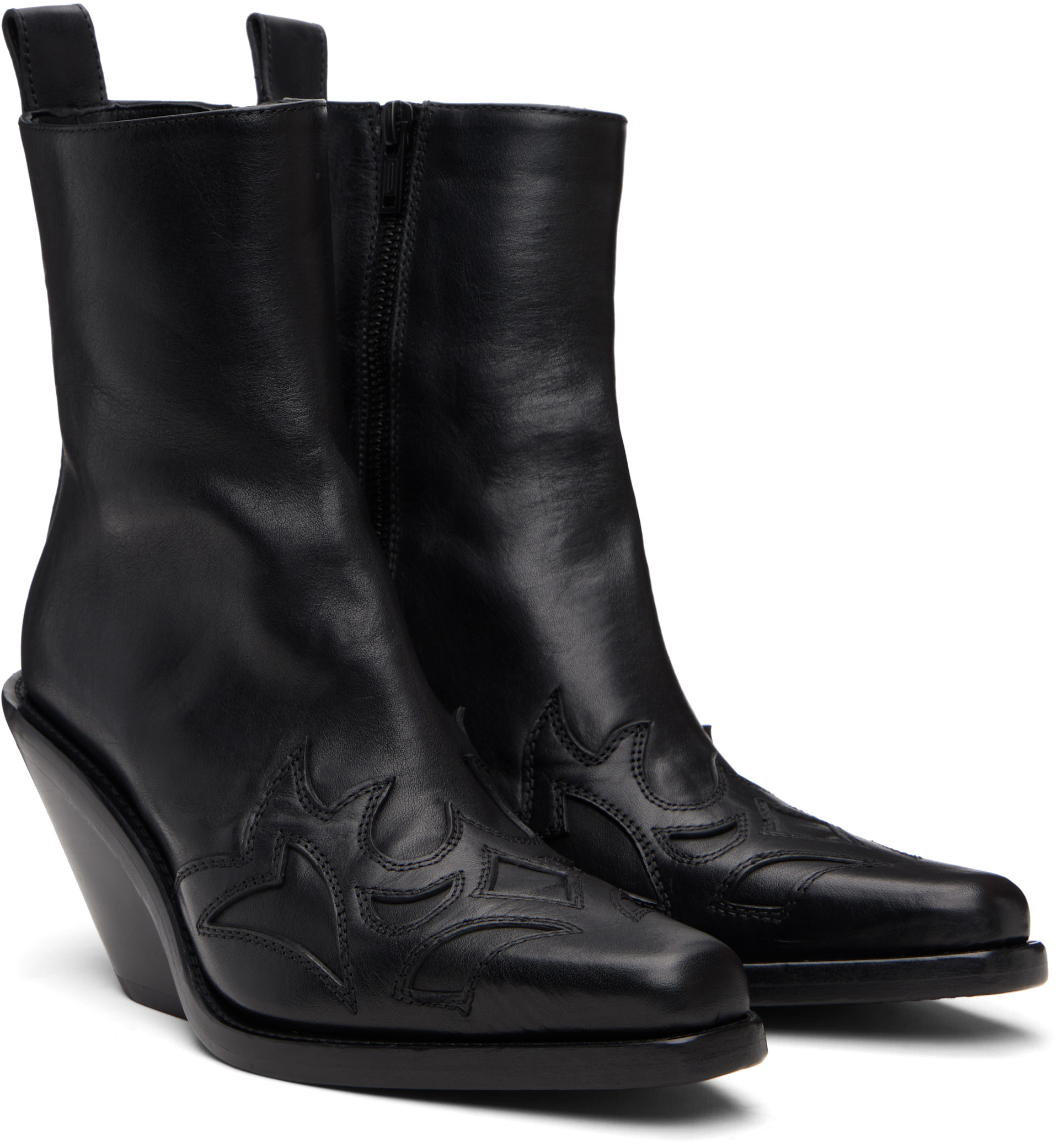 Ann Demeulemeester: Black Heimo Ankle Boots | SSENSE