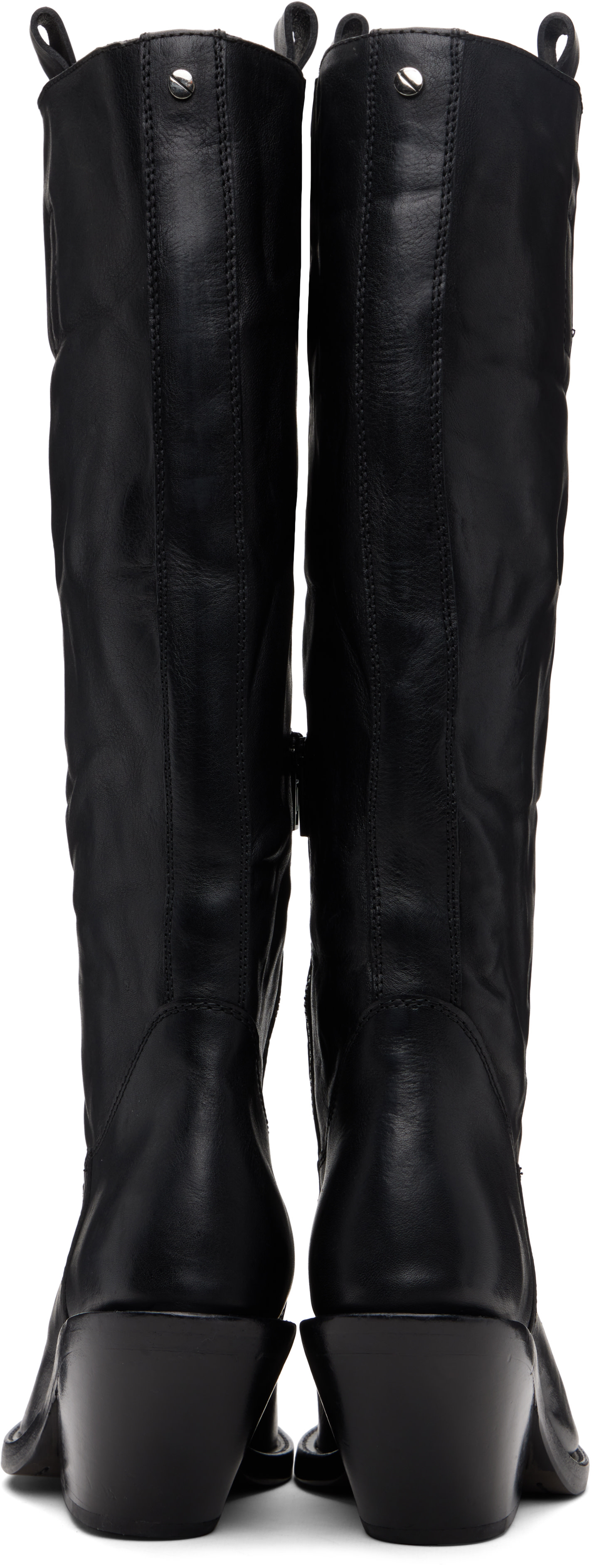 Ann Demeulemeester - Bottes western Lidar noires