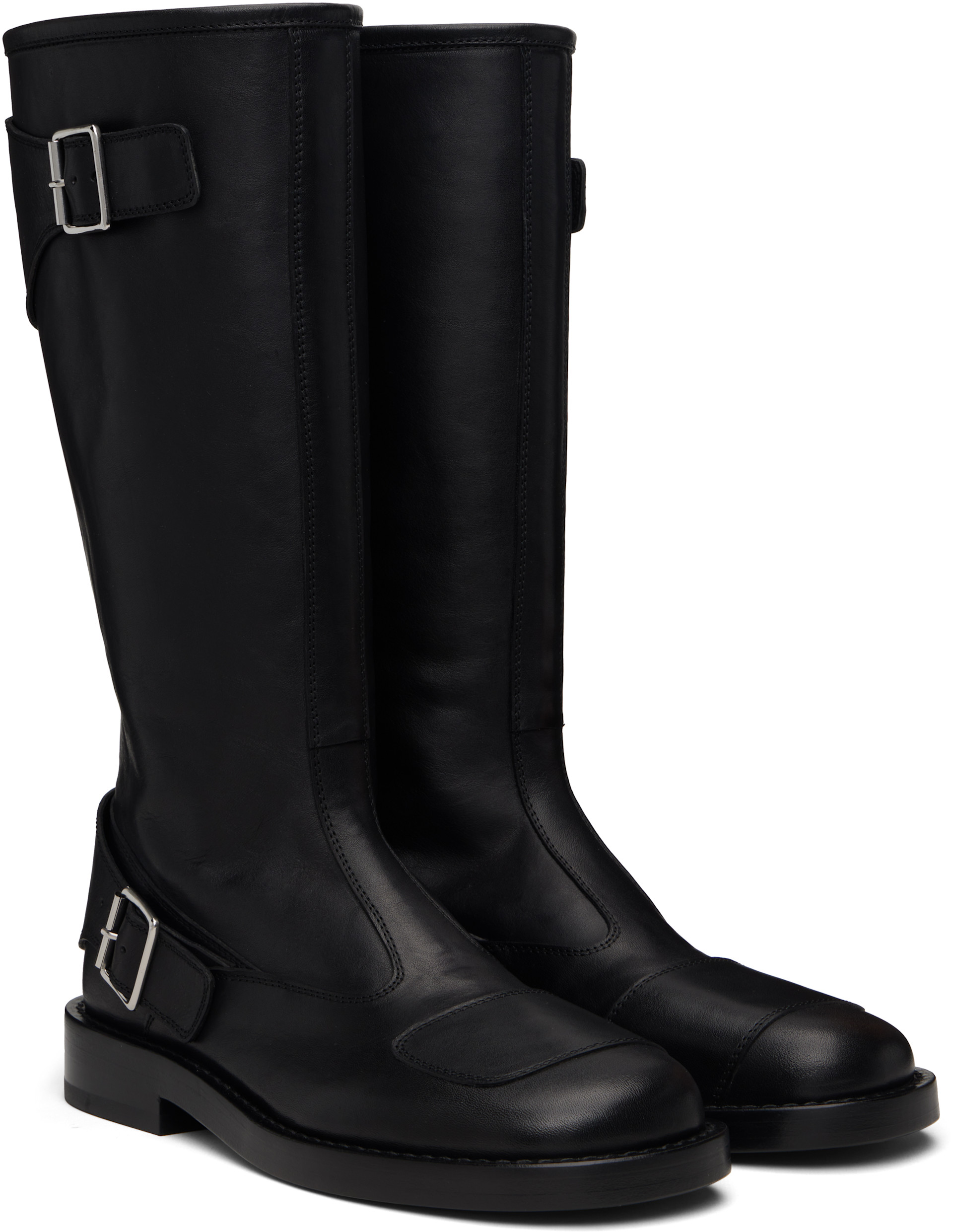 Ann Demeulemeester - ブラック Balo High バイカーブーツ