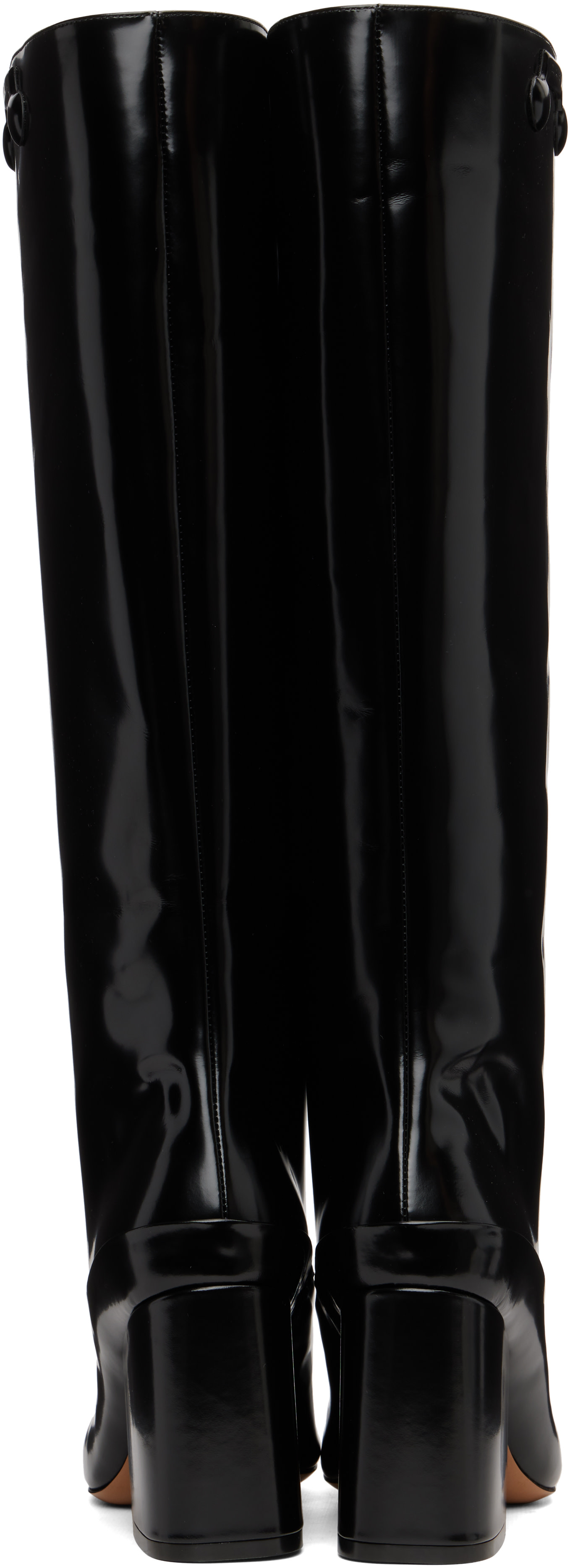 Marni: Black Leather Trunkaroo Knee-High Tall Boots | SSENSE