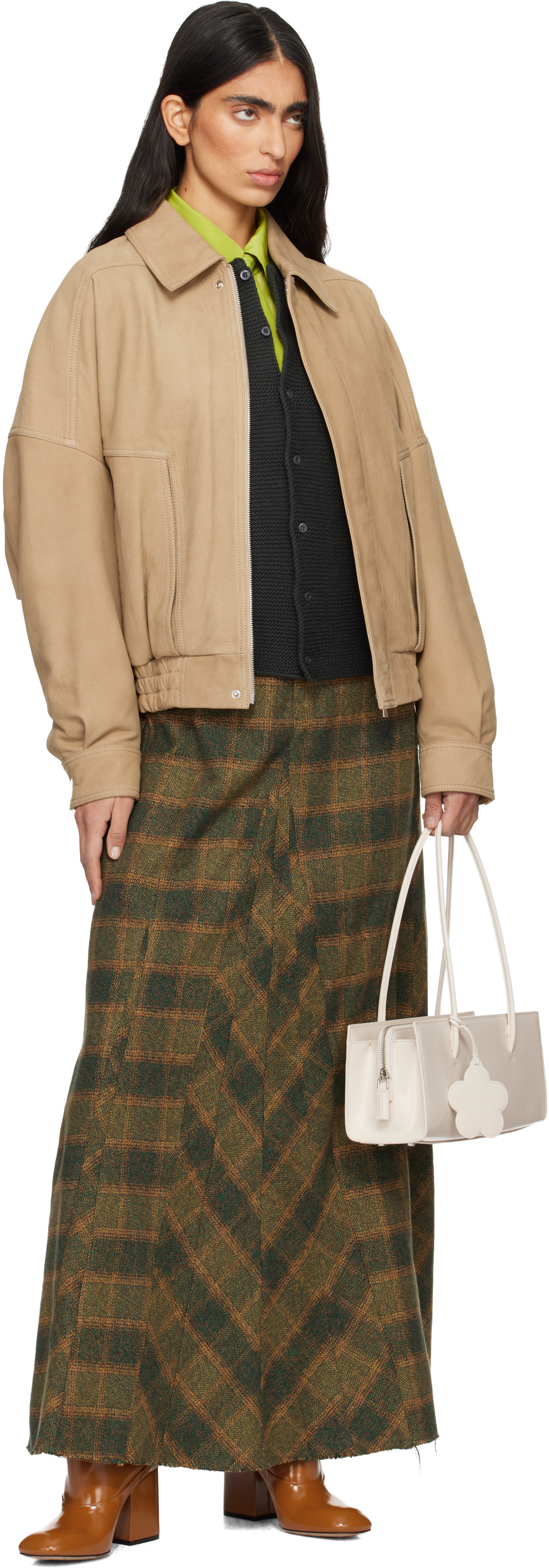 Marni: Brown Leather Trunkaroo Knee-High Tall Boots | SSENSE