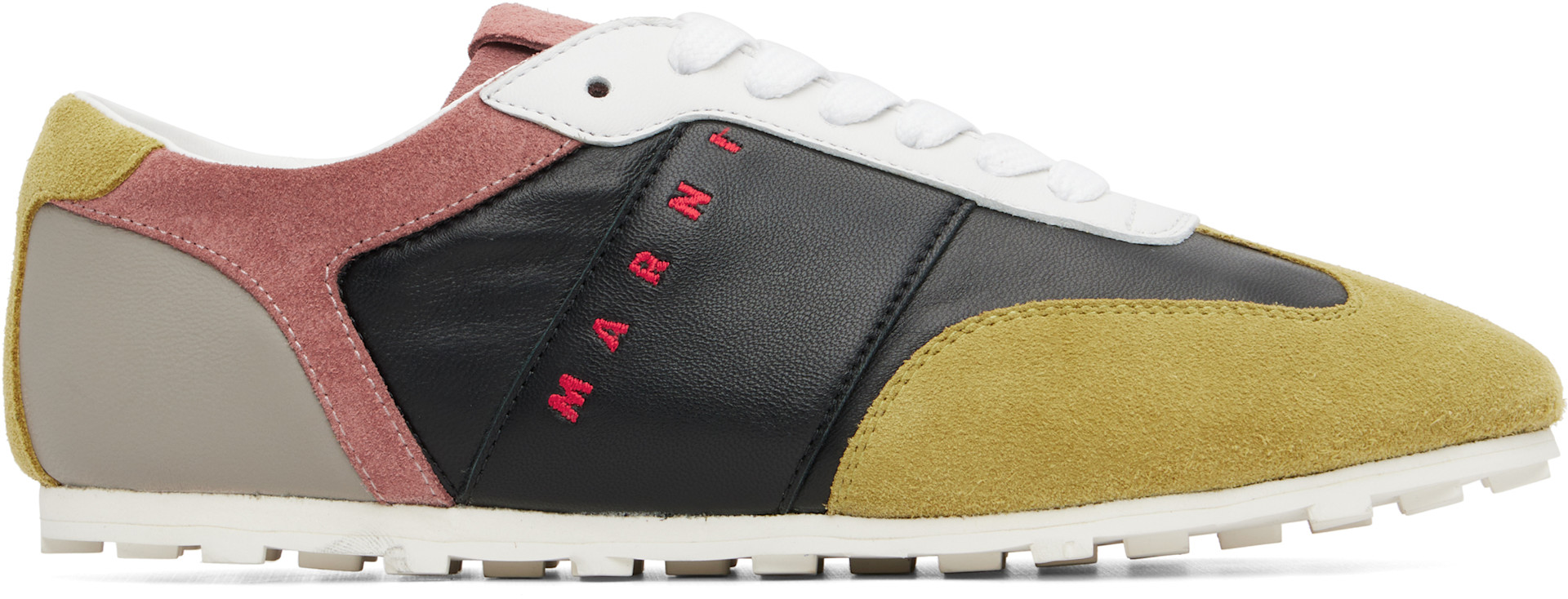 Marni: Multicolor Leather & Suede Sneakers | SSENSE
