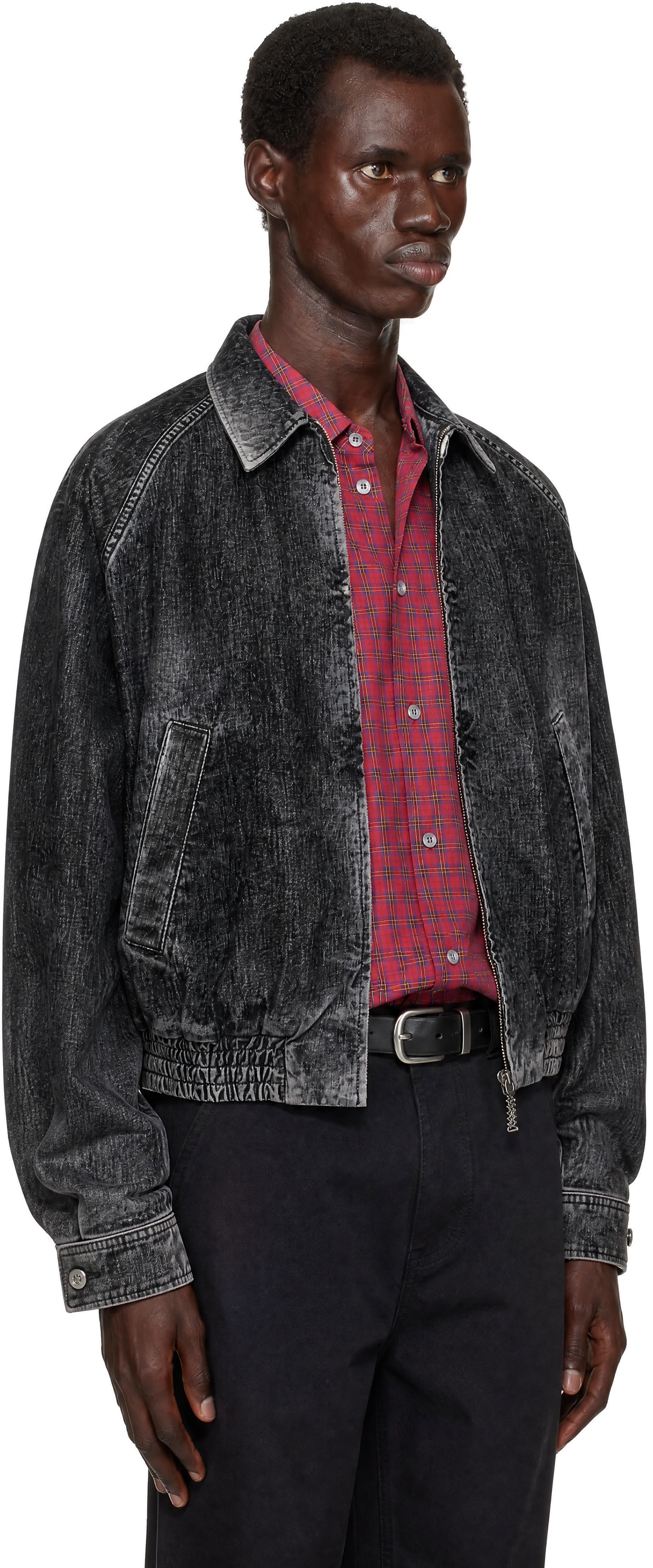 Marni - Black Flocked Denim Jacket