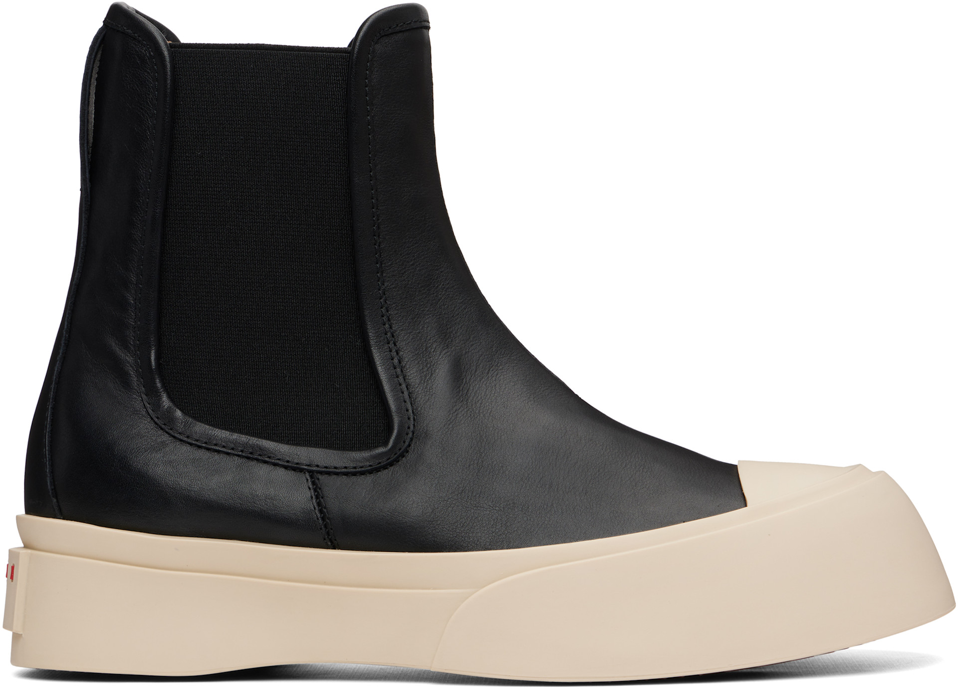 Marni: Black Nappa Leather Pablo Chelsea Boots | SSENSE