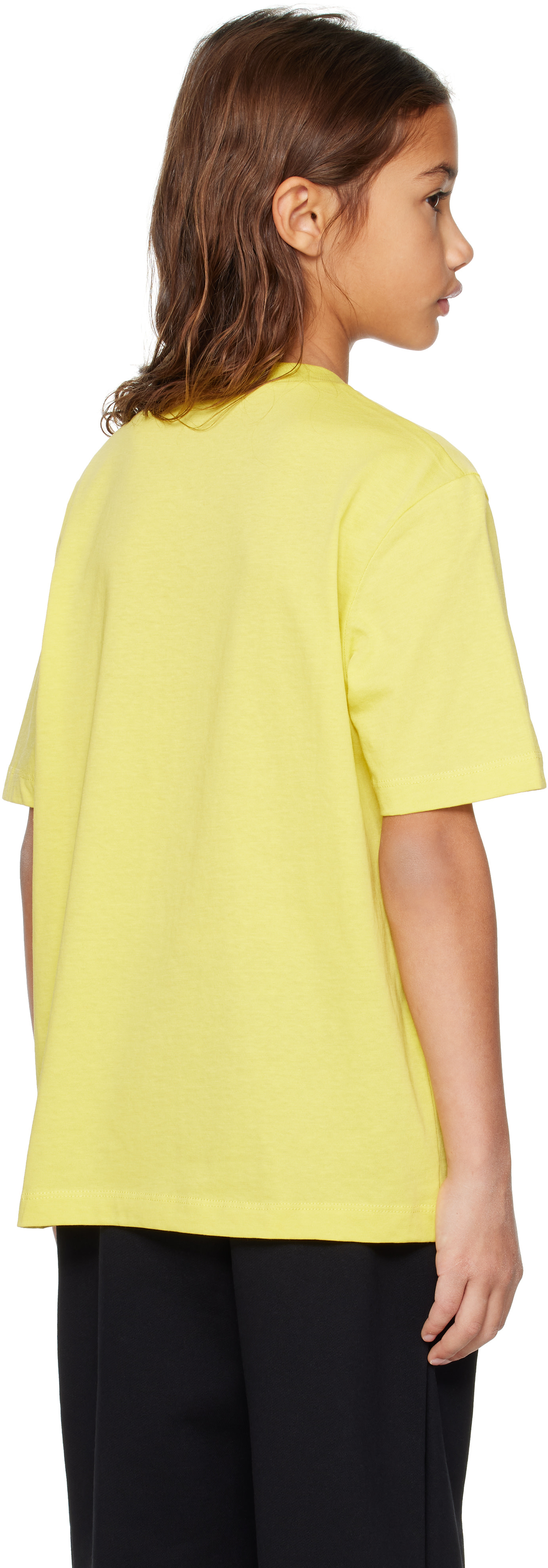 Marni: Kids Yellow Cotton Logo T-shirt | SSENSE