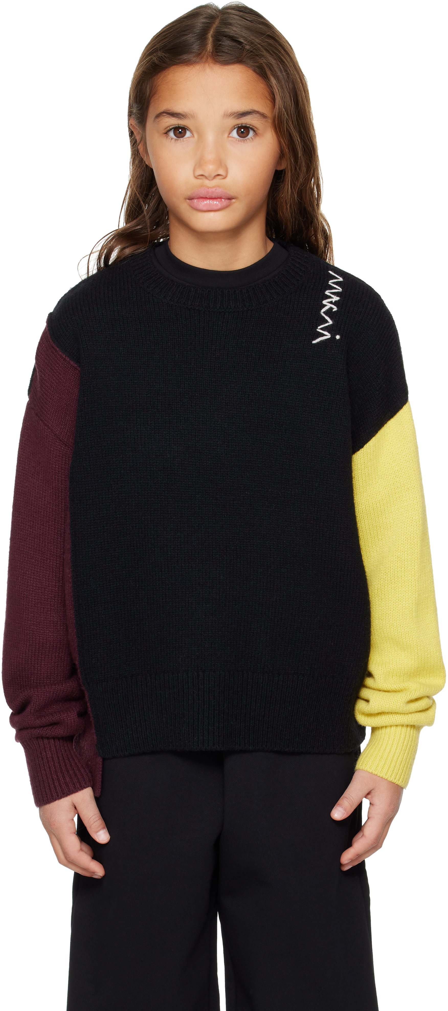 Marni - Enfant | Pull contrasté multicolore
