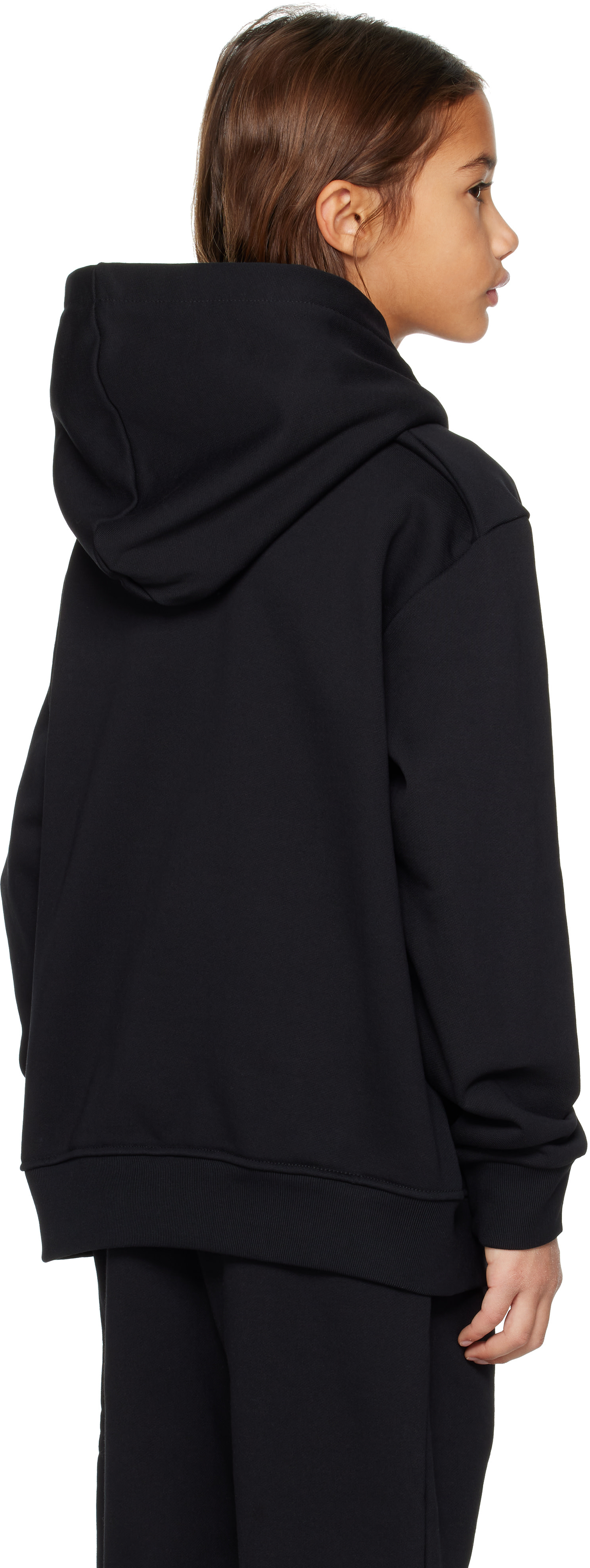 Marni - Enfant | Pull à capuche noir en coton
