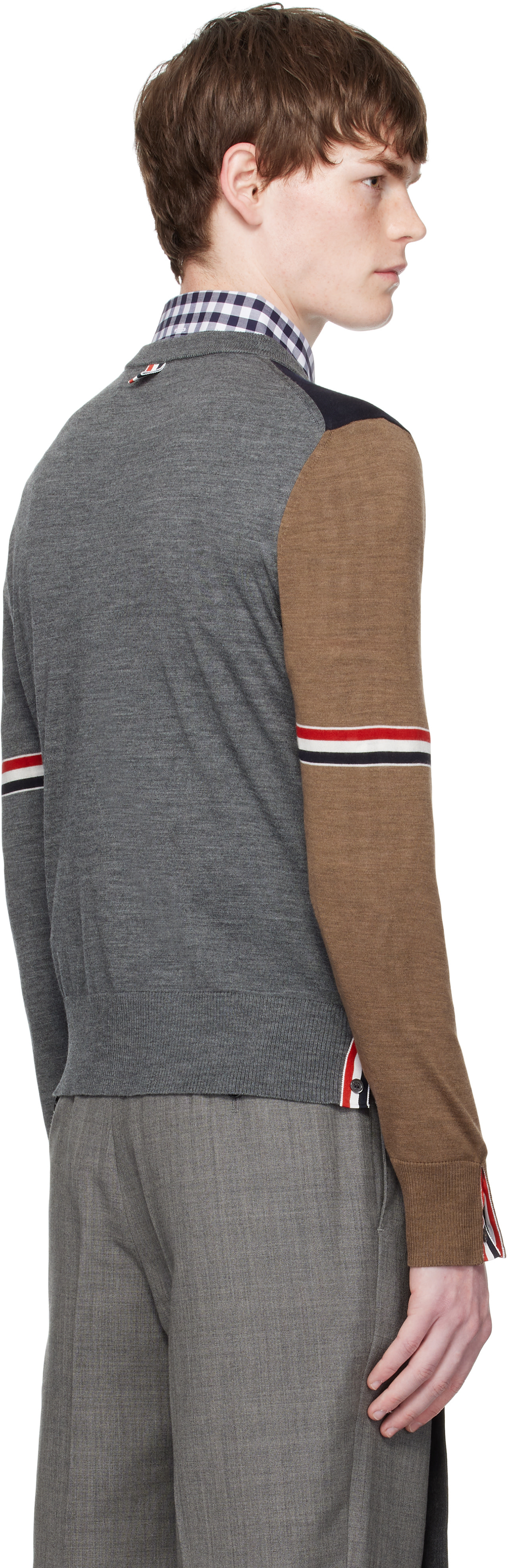 Thom Browne - Pull décontracté multicolore à panneaux