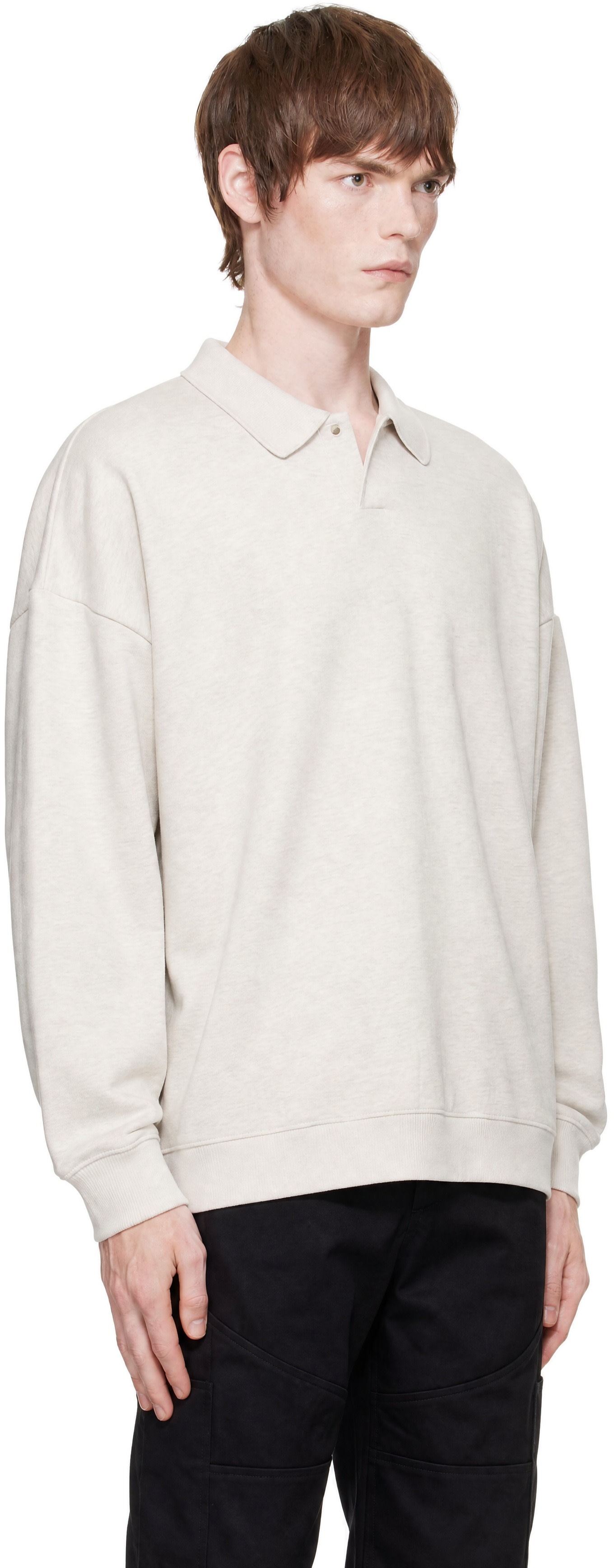 Thom Browne: Gray 4-Bar Long Sleeve T-Shirt | SSENSE Canada