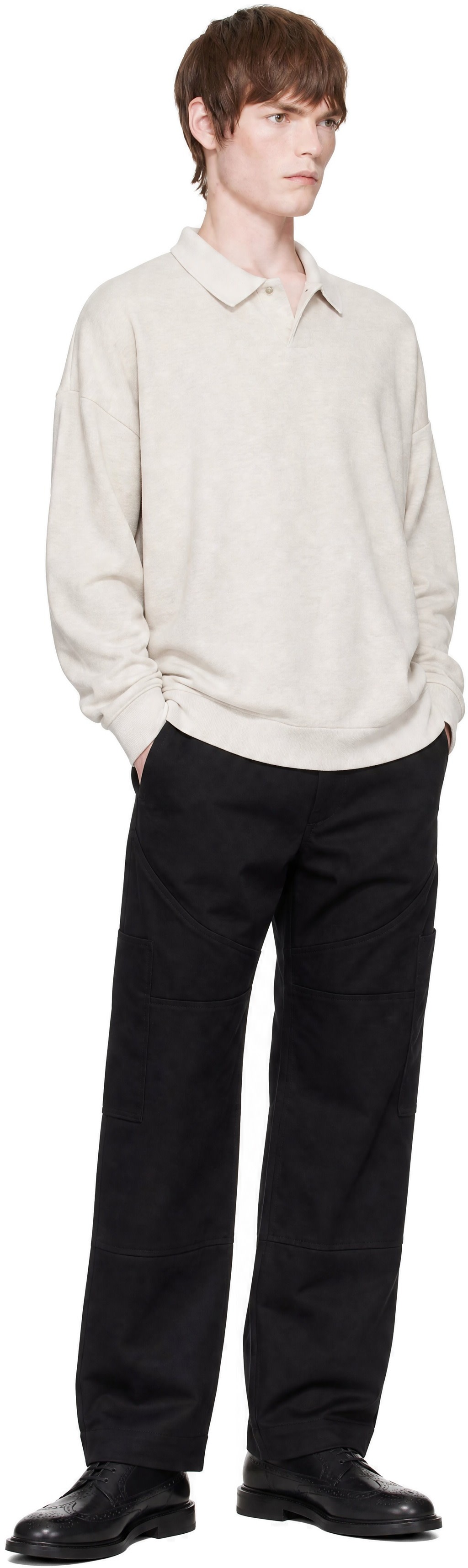Thom Browne: グレー 4-Bar 長袖Tシャツ | SSENSE 日本