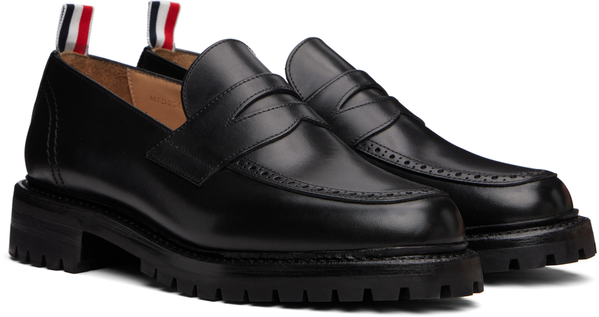 Thom Browne - Flâneurs à plastron noirs