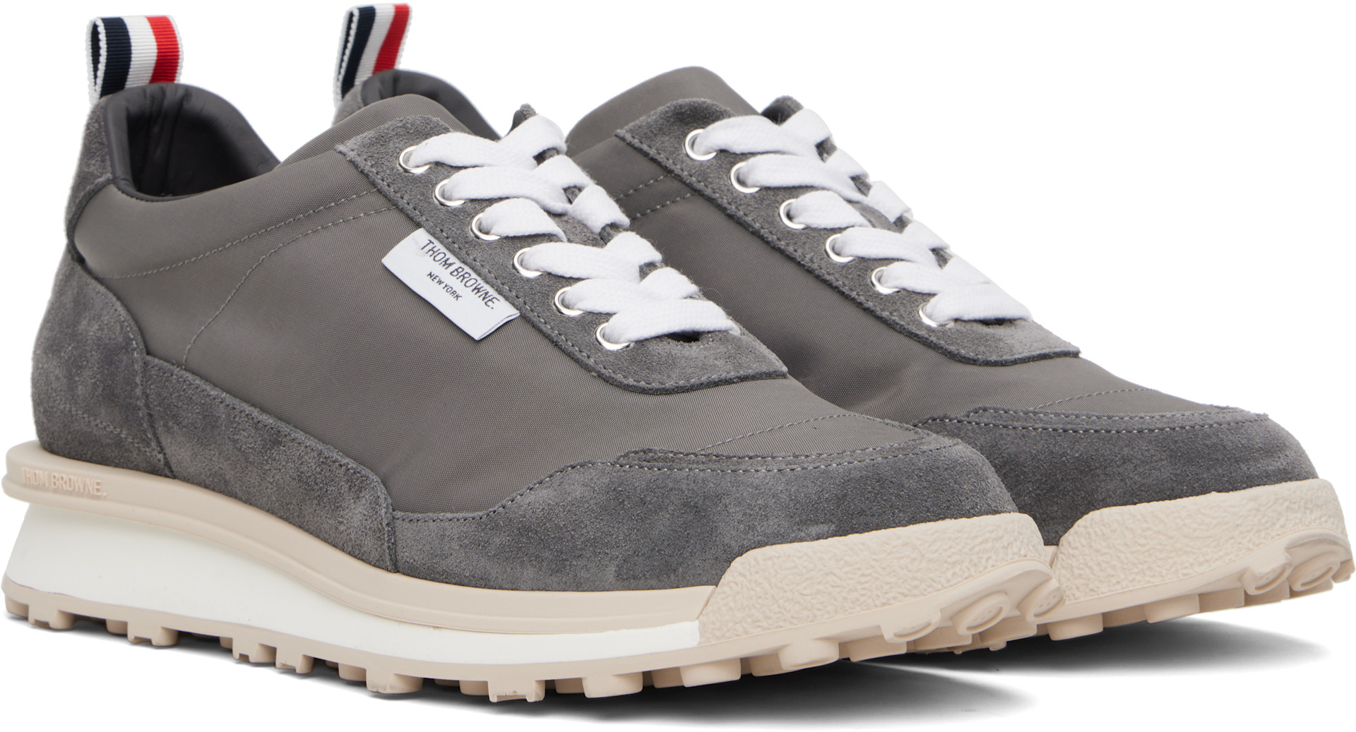 Thom Browne - Baskets techniques Alumni grises
