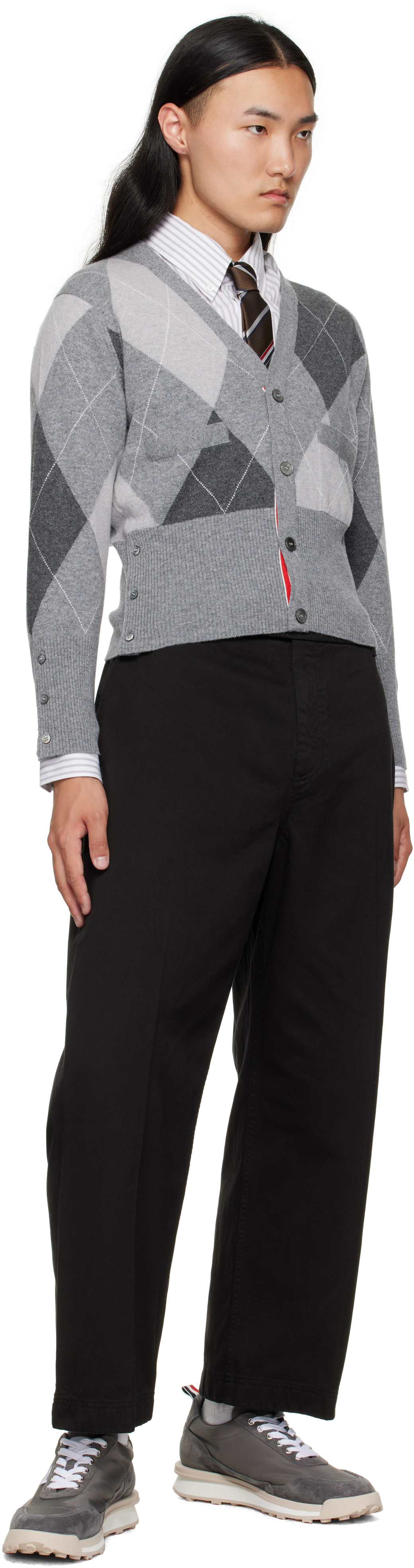 Thom Browne - Baskets techniques Alumni grises