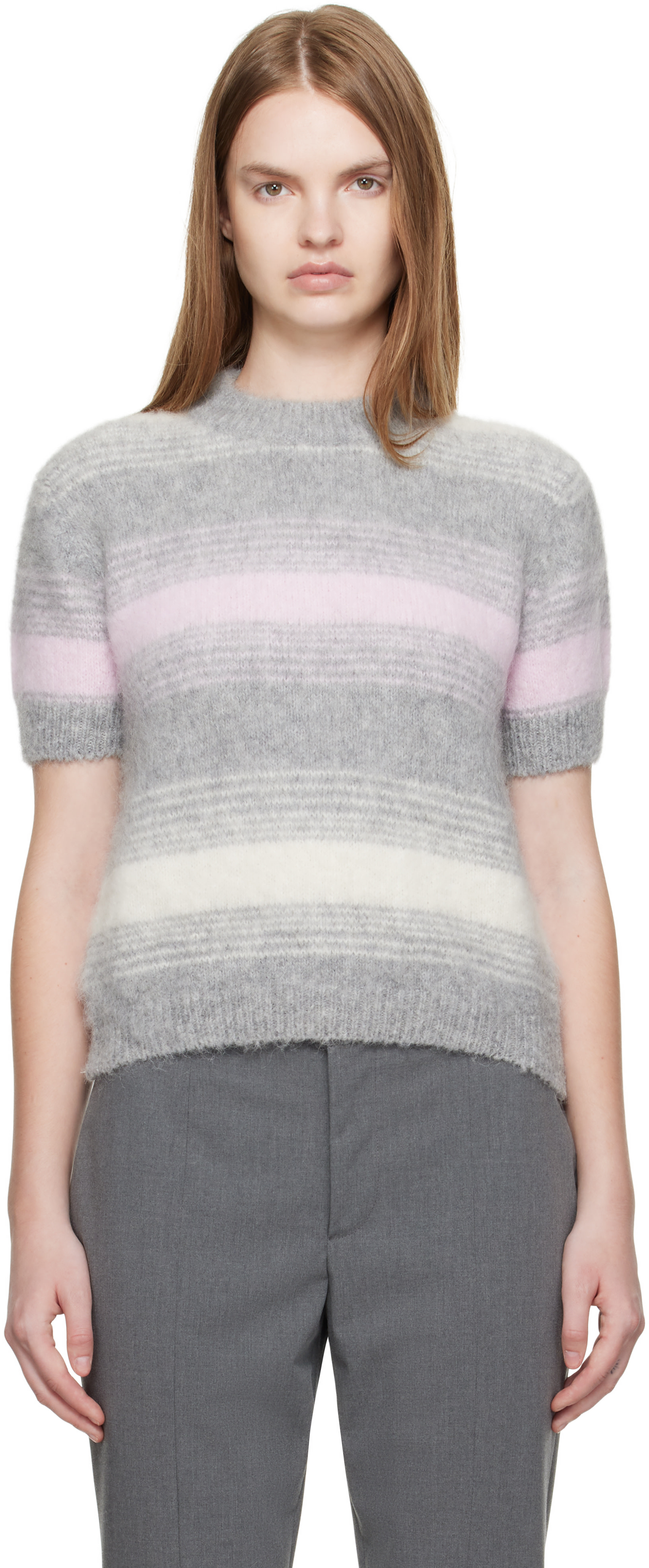 Kenzo - Pull gris à rayures Speed