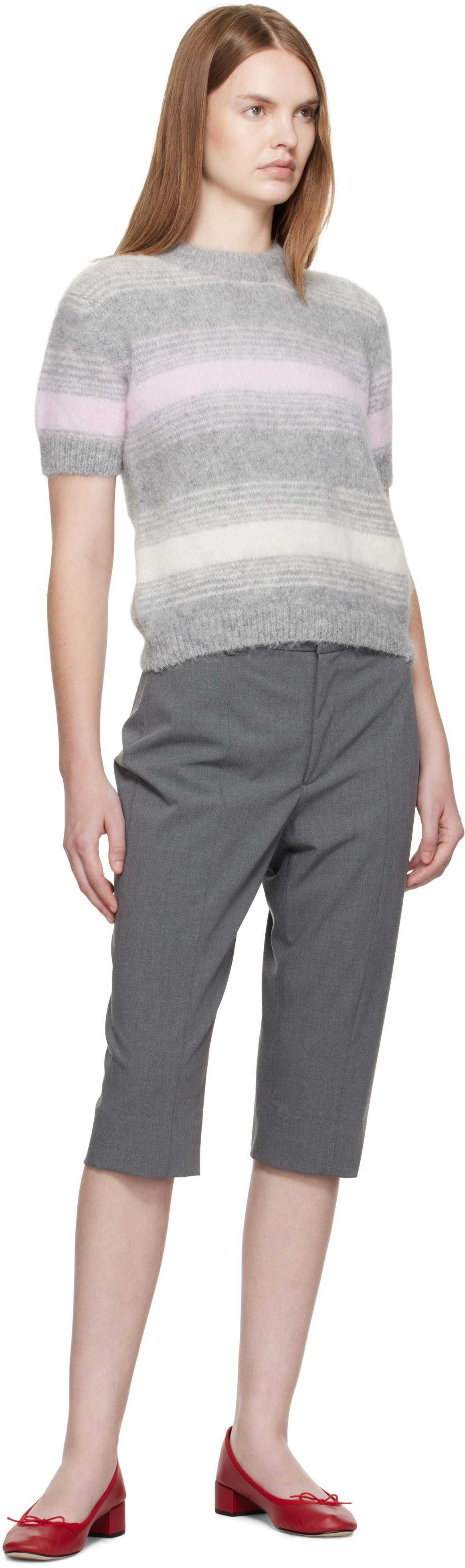 Kenzo - Pull gris à rayures Speed