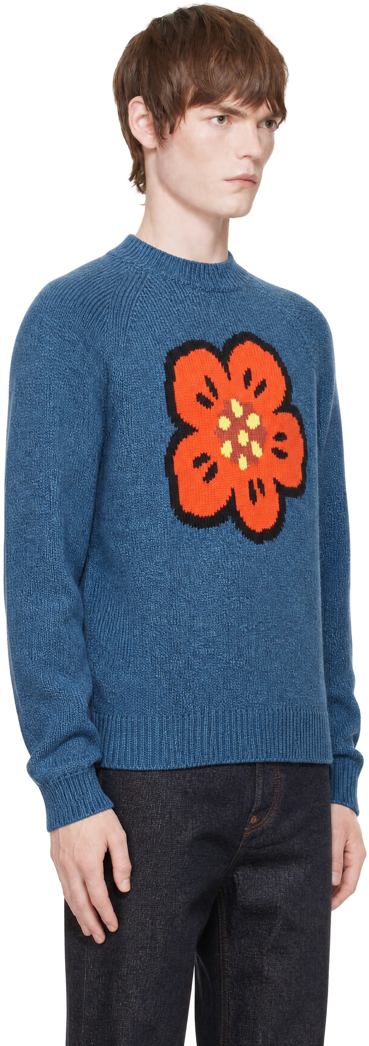 Kenzo - Pull bleu - BOKE FLOWER