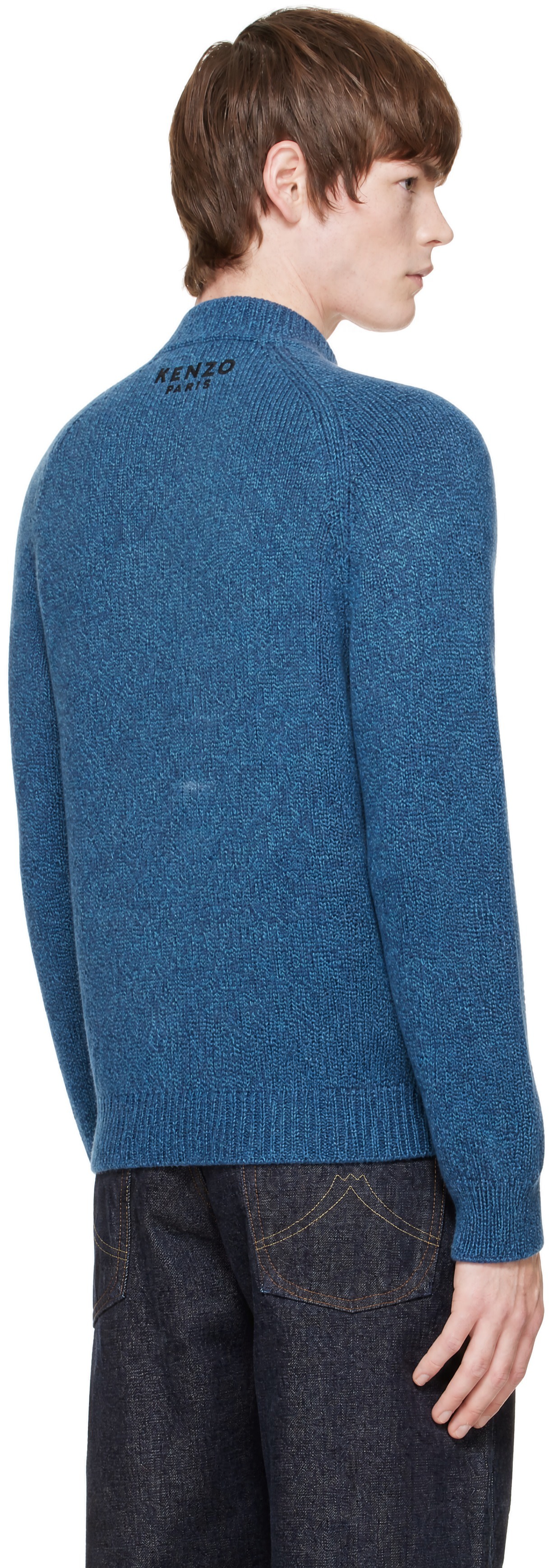 Kenzo: Blue Kenzo Paris 'Boke Flower' Sweater | SSENSE