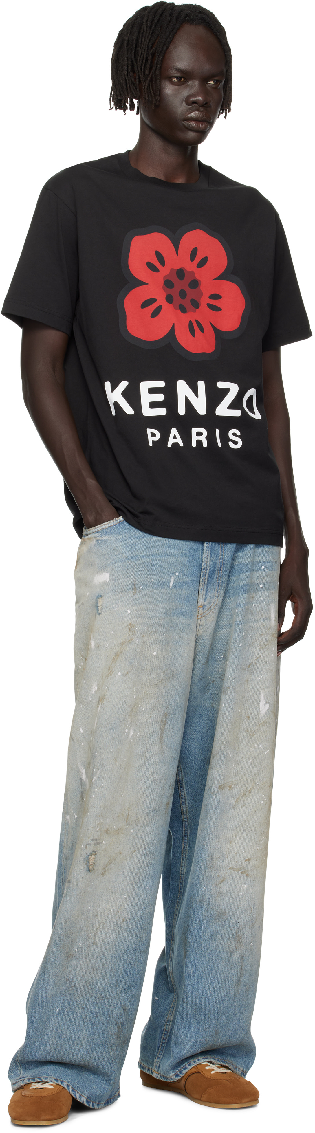 Kenzo: Black Kenzo Paris 'Boke Flower' T-shirt | SSENSE