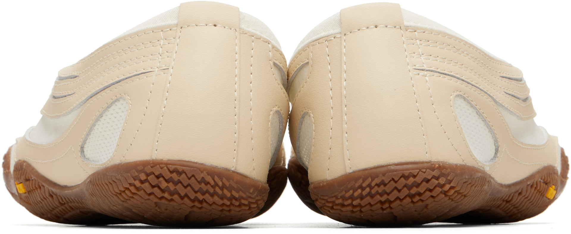 Vibram FiveFingers: White & Beige Jaya EVO Slip-on Loafers
