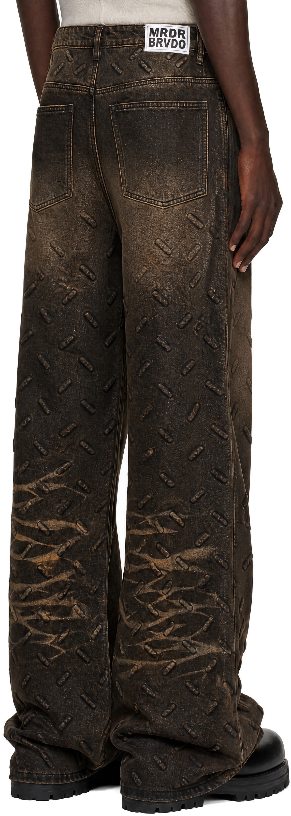 Who Decides War - Black Thread Plate Jeans