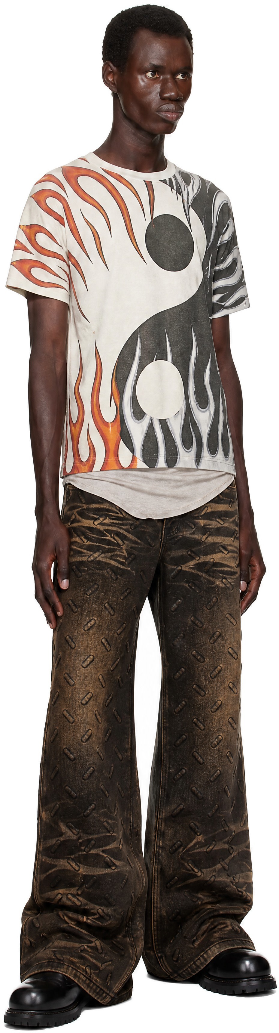 Who Decides War - Black Thread Plate Jeans