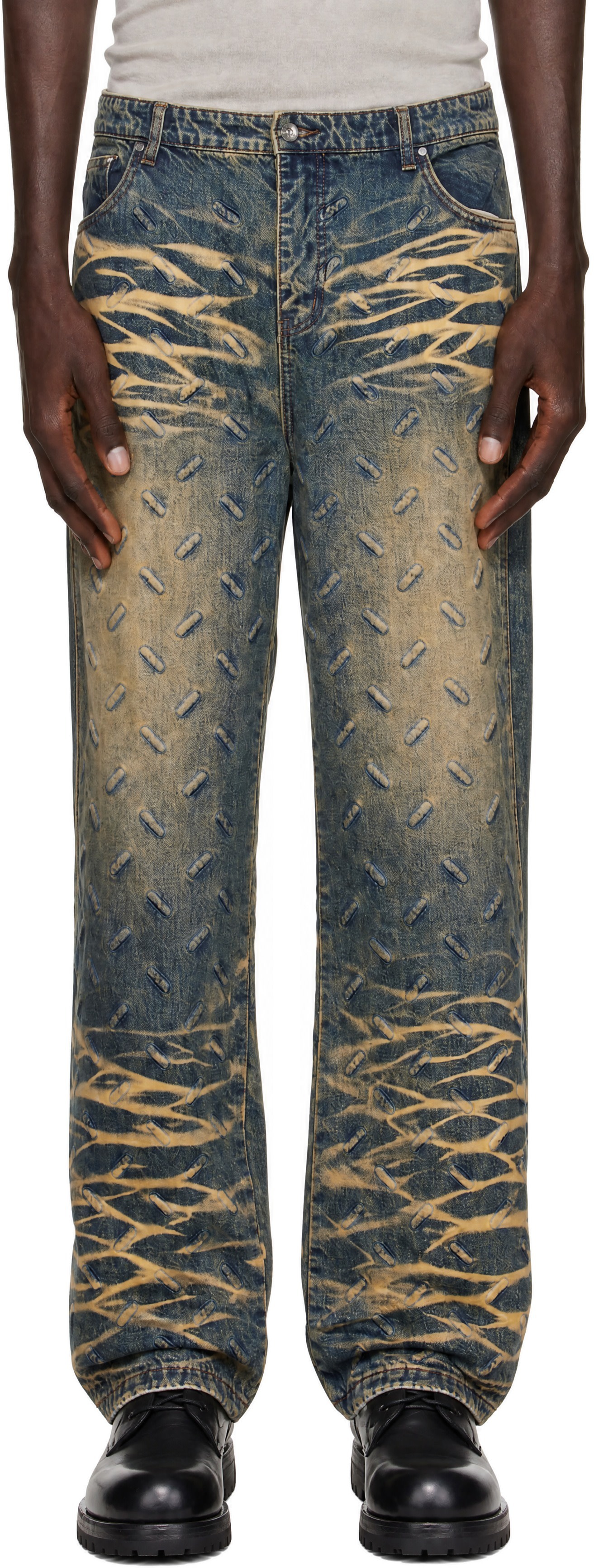 Who Decides War - Blue Thread Plate Jeans