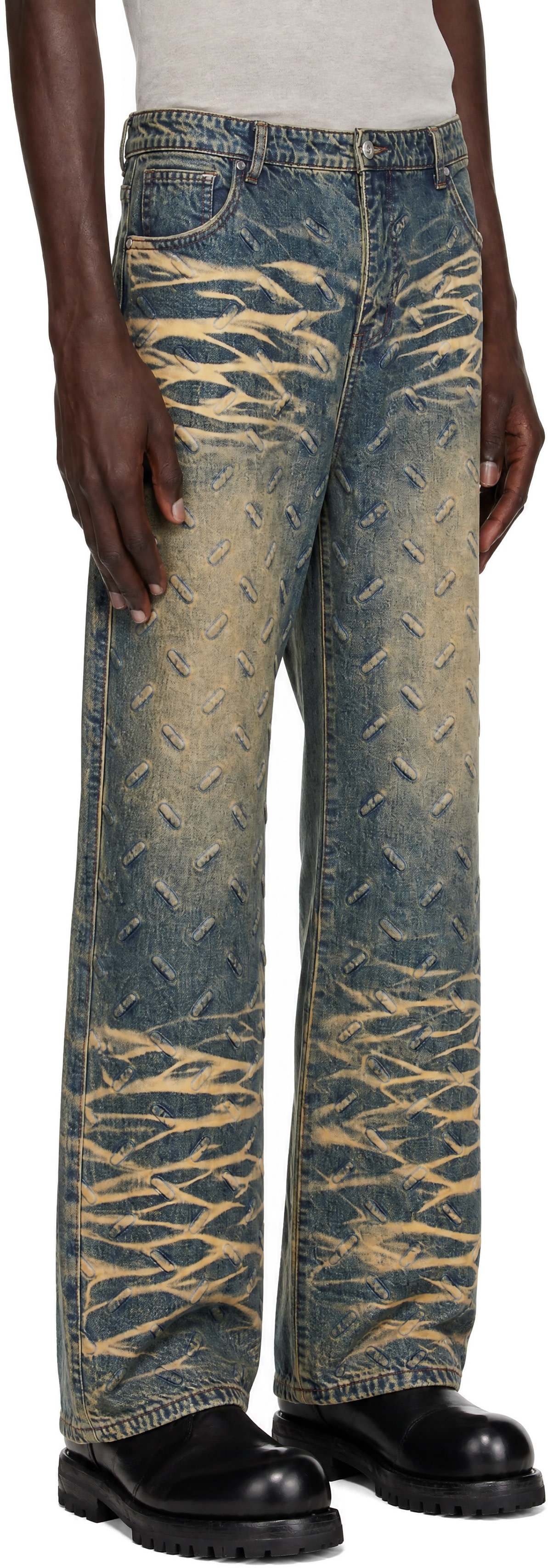 Who Decides War - Blue Thread Plate Jeans