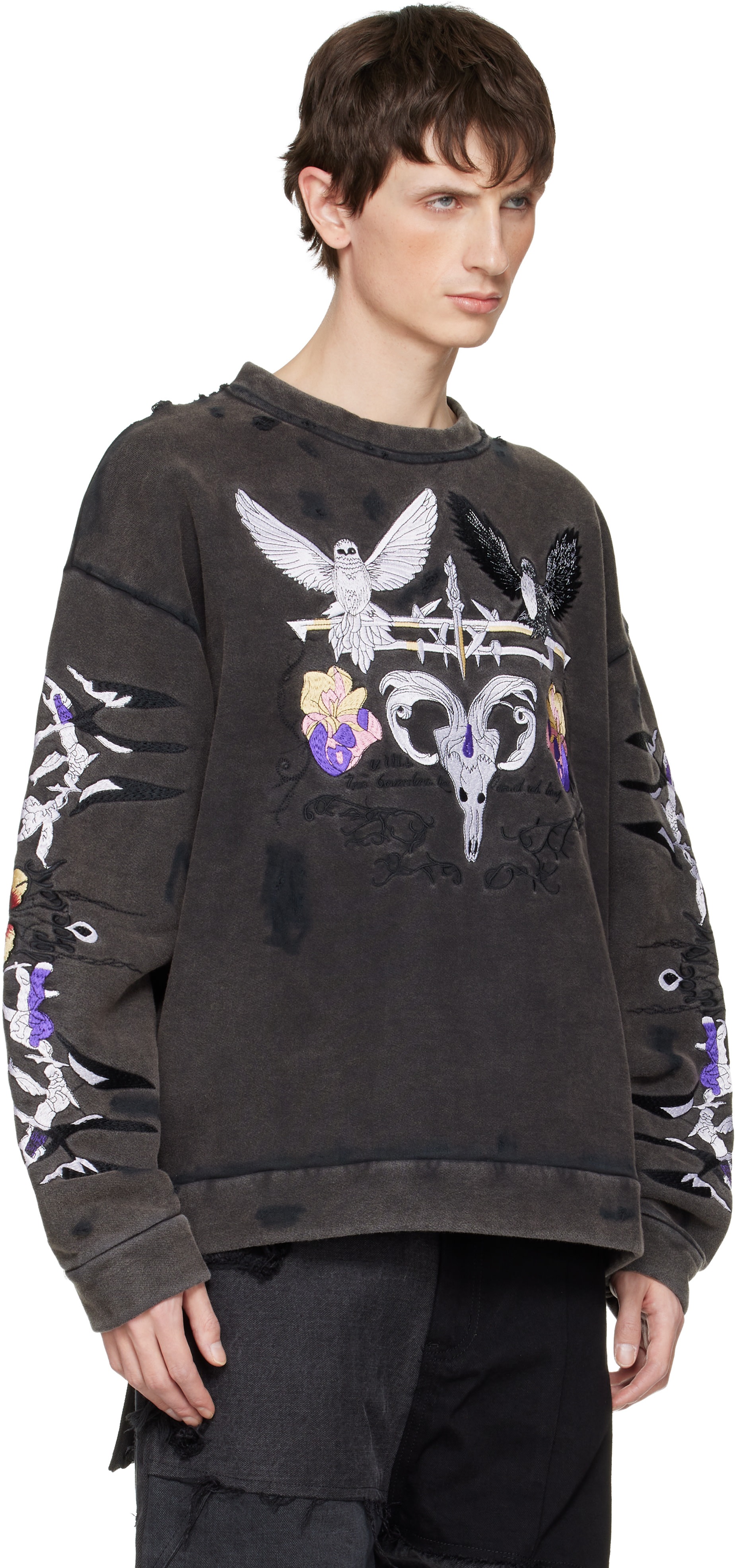 Who Decides War: Black Epitome Sweatshirt | SSENSE