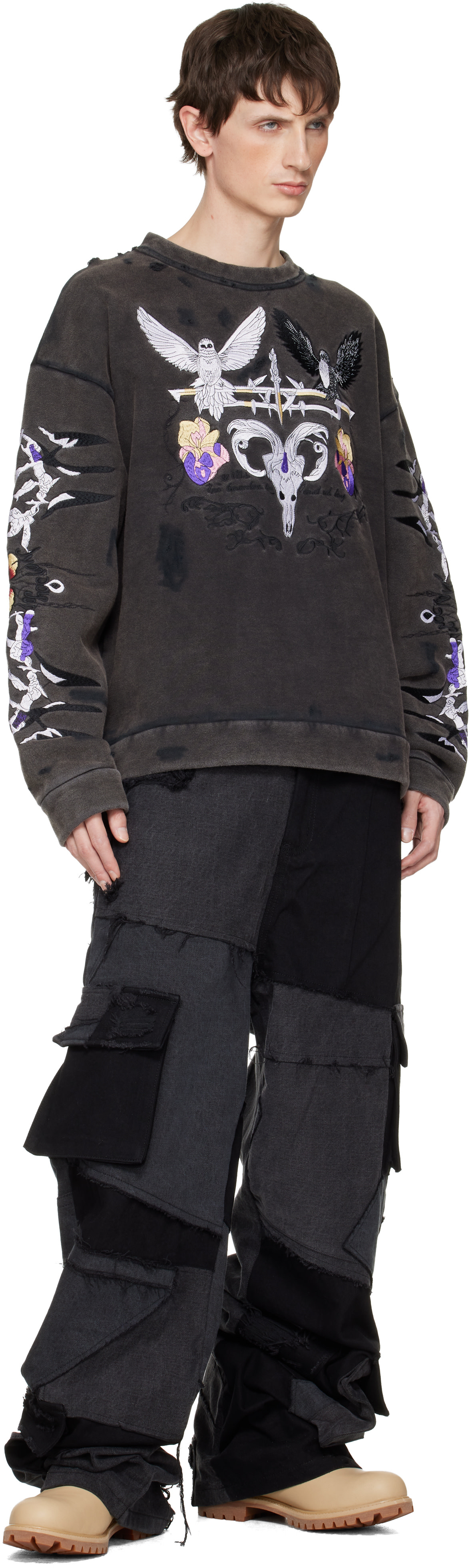 who decides war crewneck スウェット XS ブラック WHO DECIDES WAR