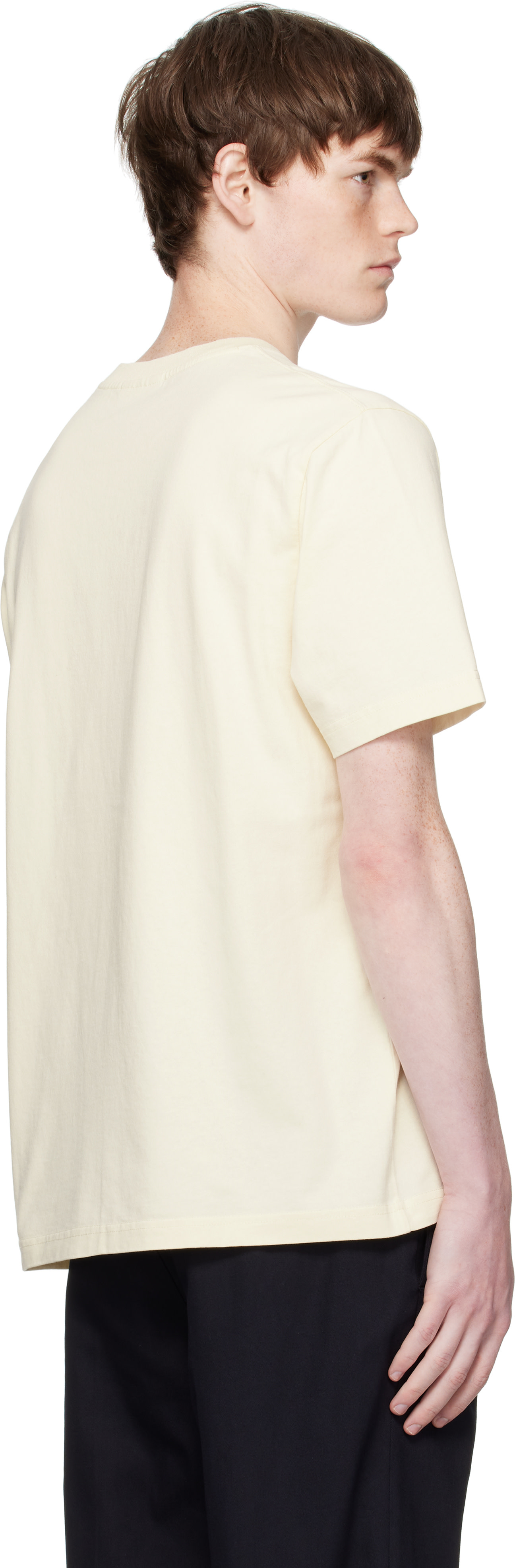 Maison Kitsuné: オフホワイト ダブル ボールド フォックスヘッド 