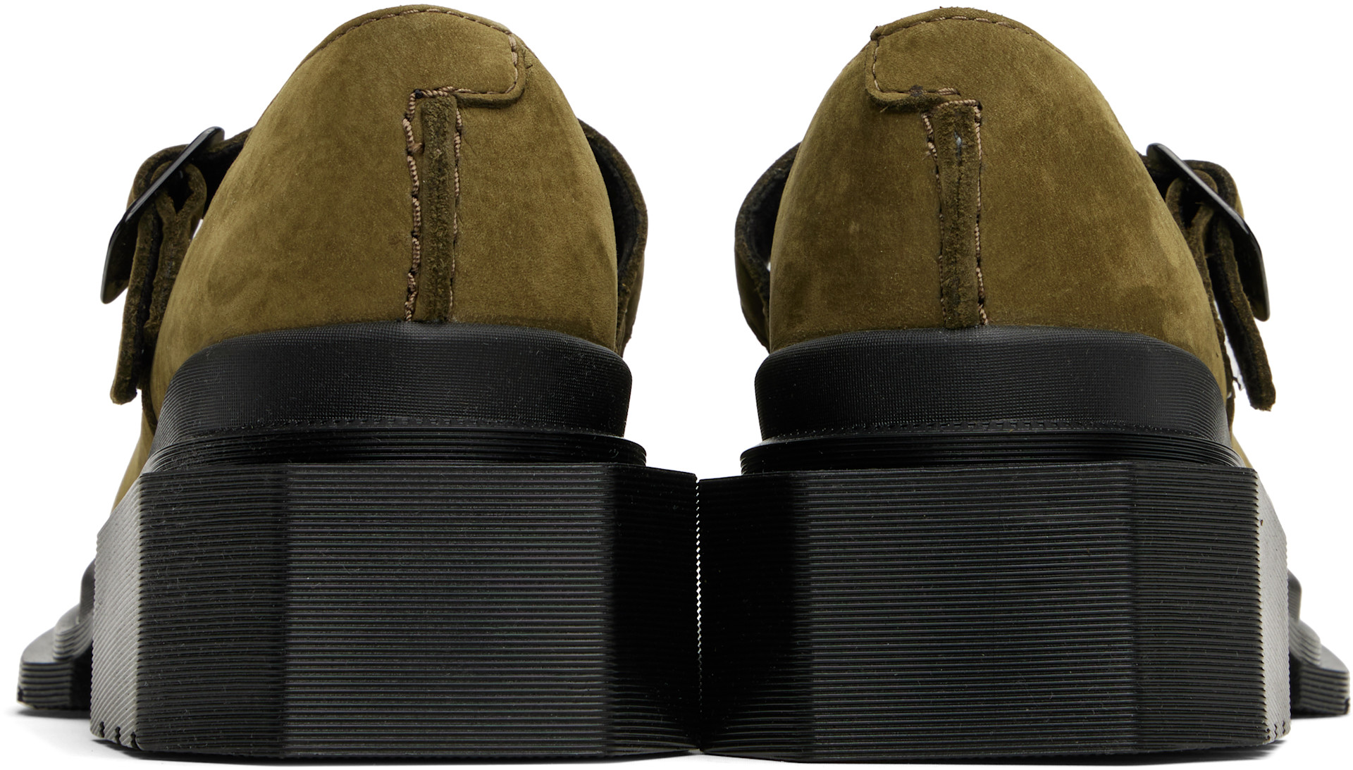 Dr. Martens: Khaki Maybole Mary Jane Loafers | SSENSE Canada